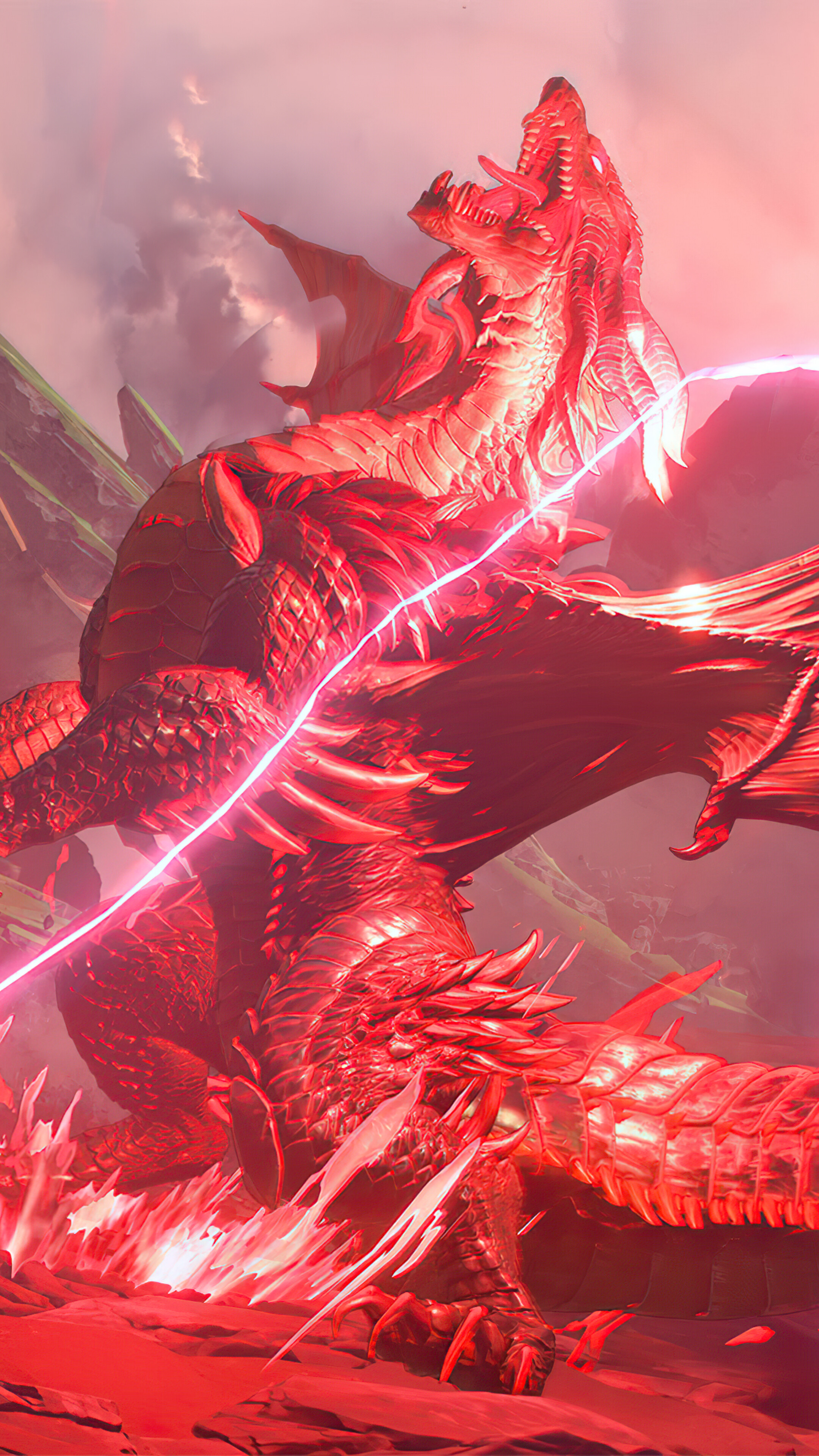 Red Dragon from Granblue Fantasy Relink 4K HD Phone Wallpaper
