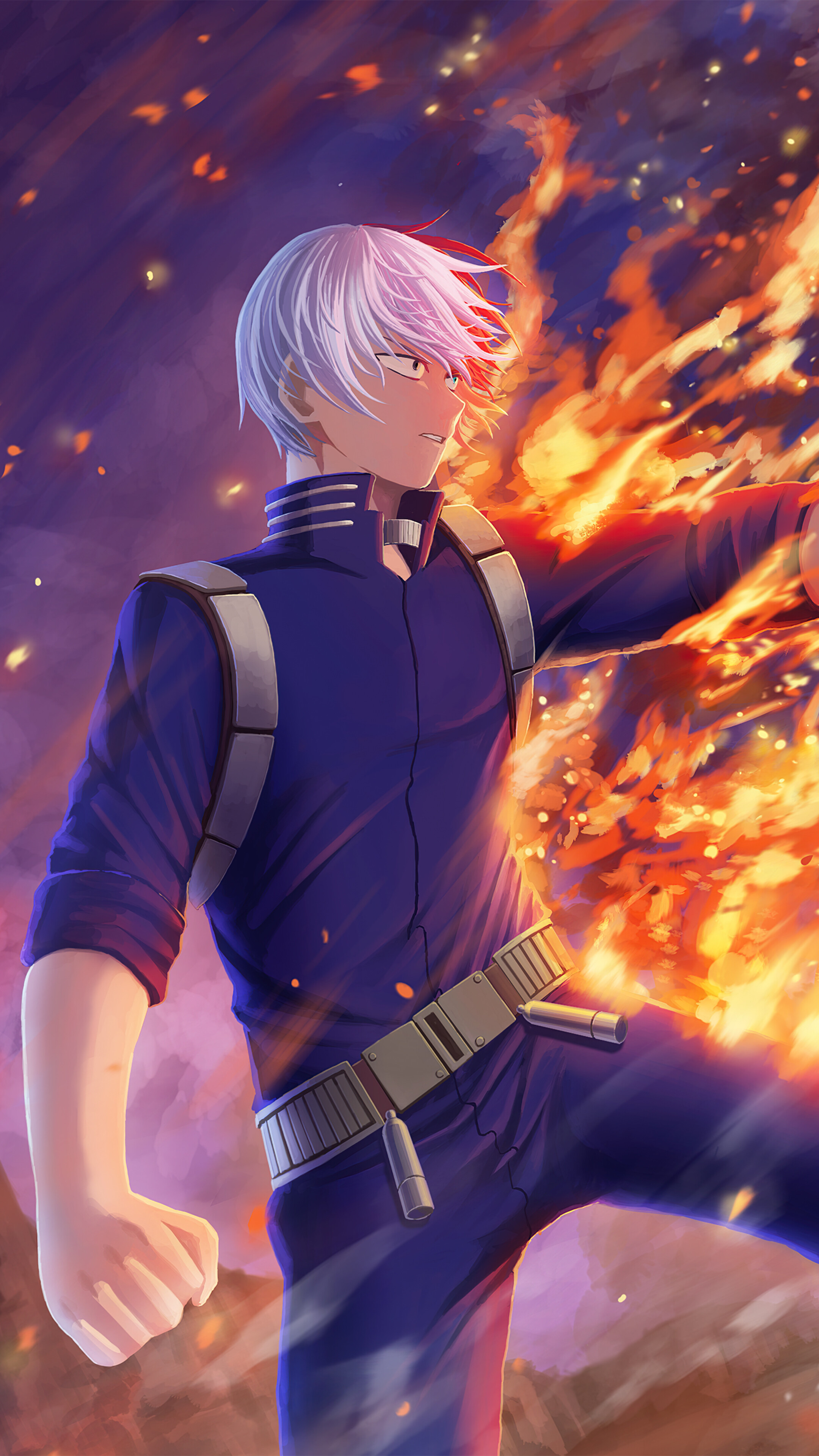 Shoto Todoroki from My Hero Academia in 4K HD Phone Wallpaper