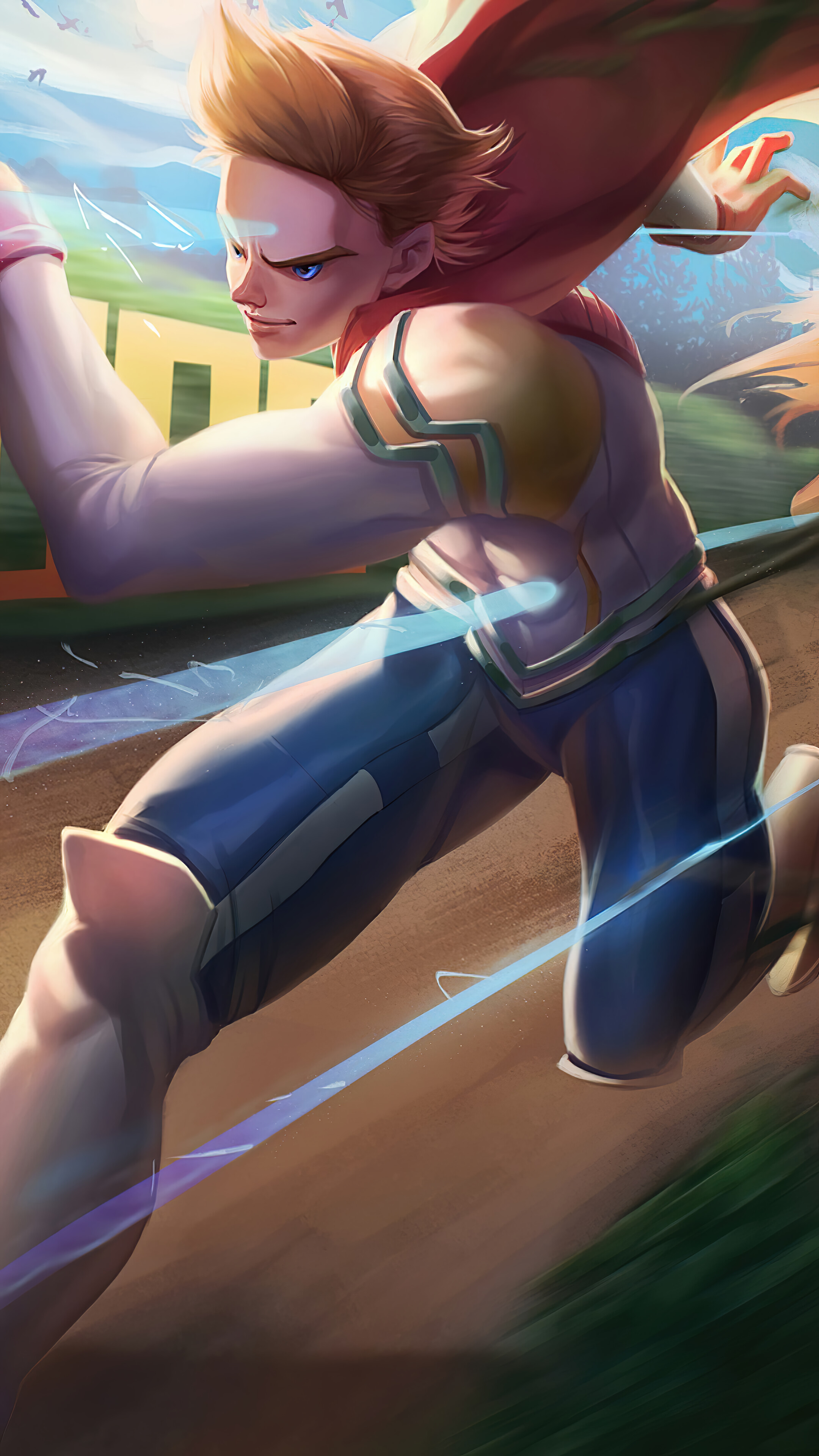 Mirio Togata from My Hero Academia running HD Phone Wallpaper