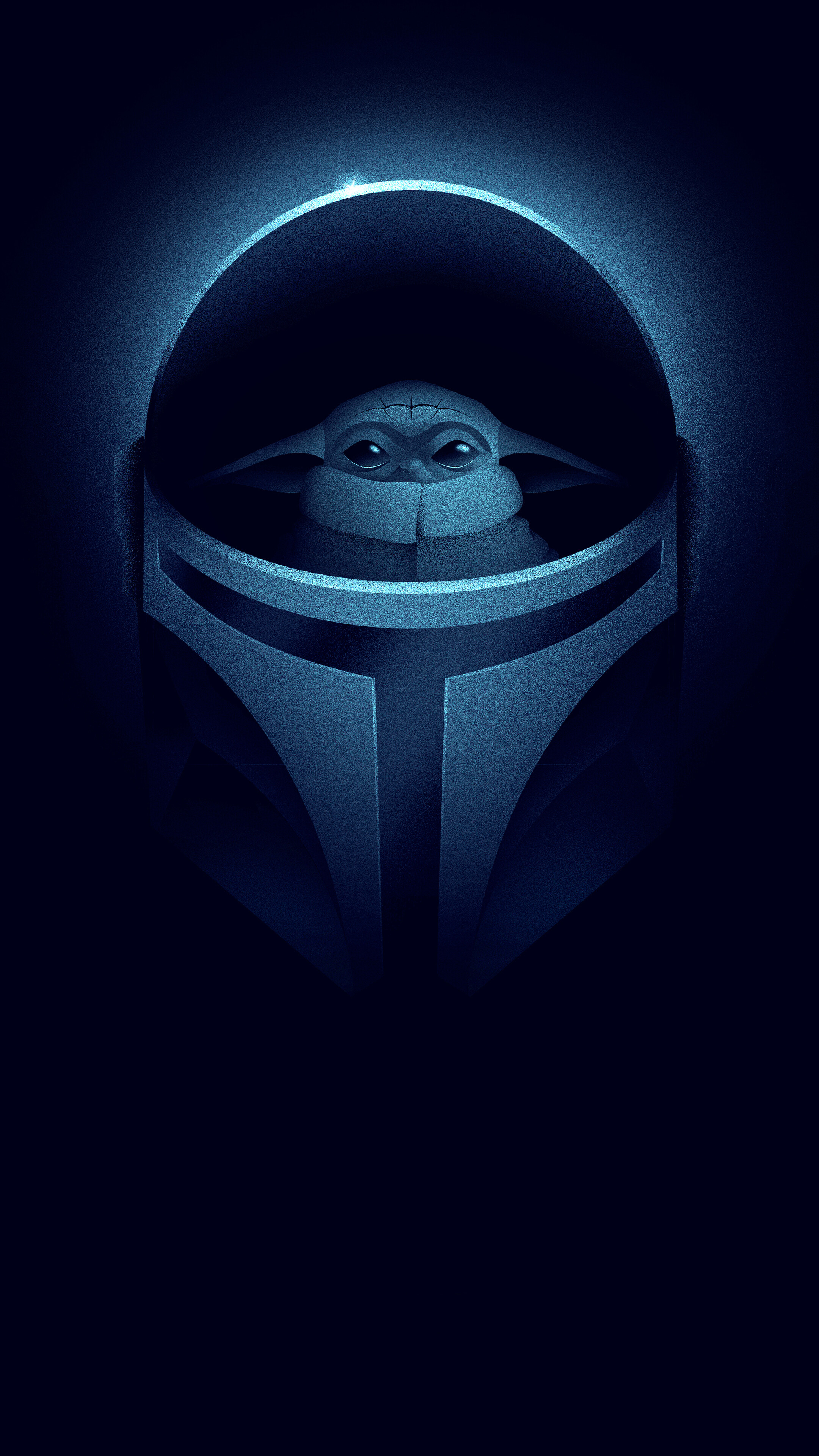 Baby Yoda in Mandalorian Helmet 4K HD Phone Wallpaper