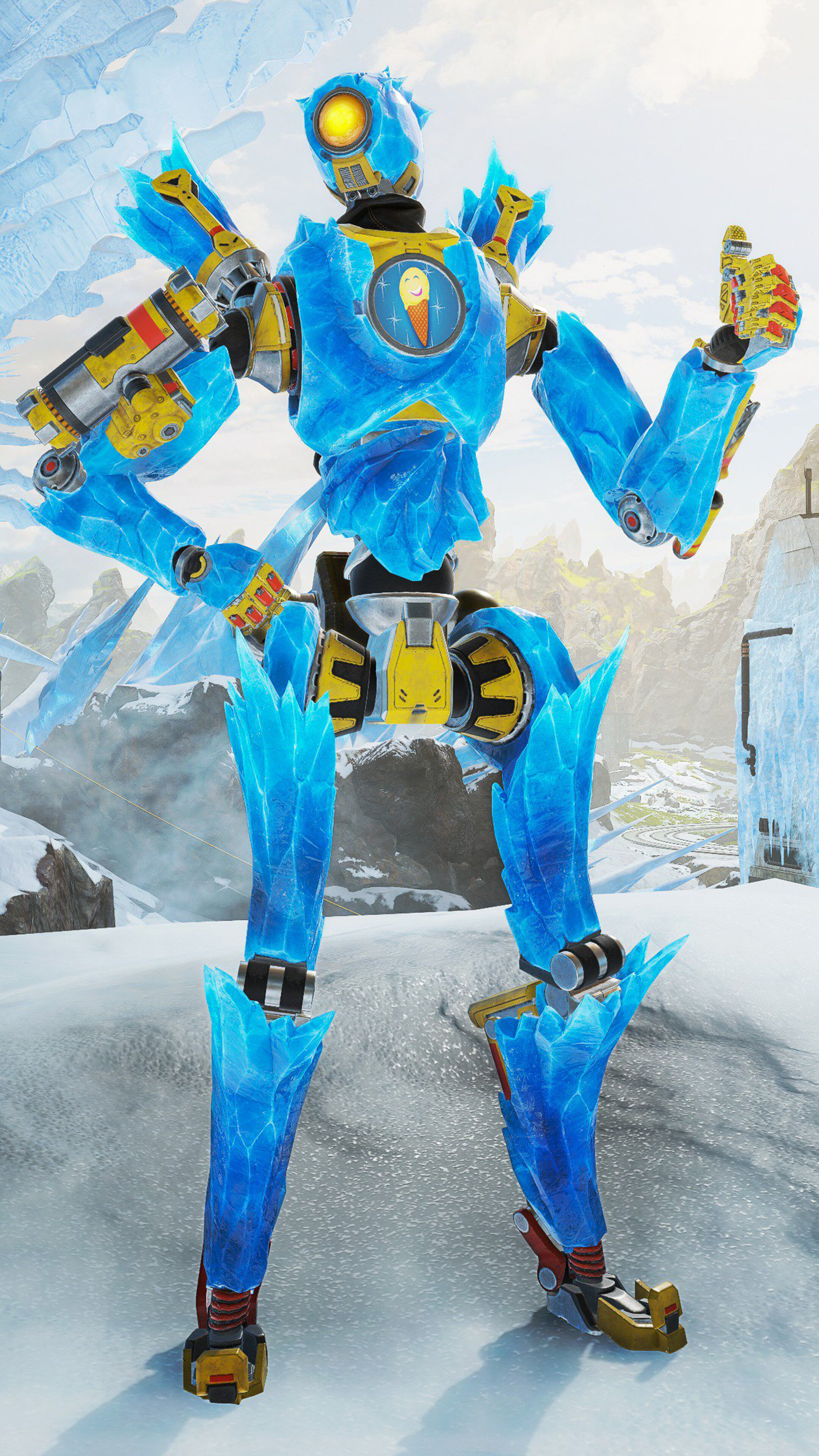 Pathfinder from Apex Legends Iced Out skin 4K HD Phone Wallpaper