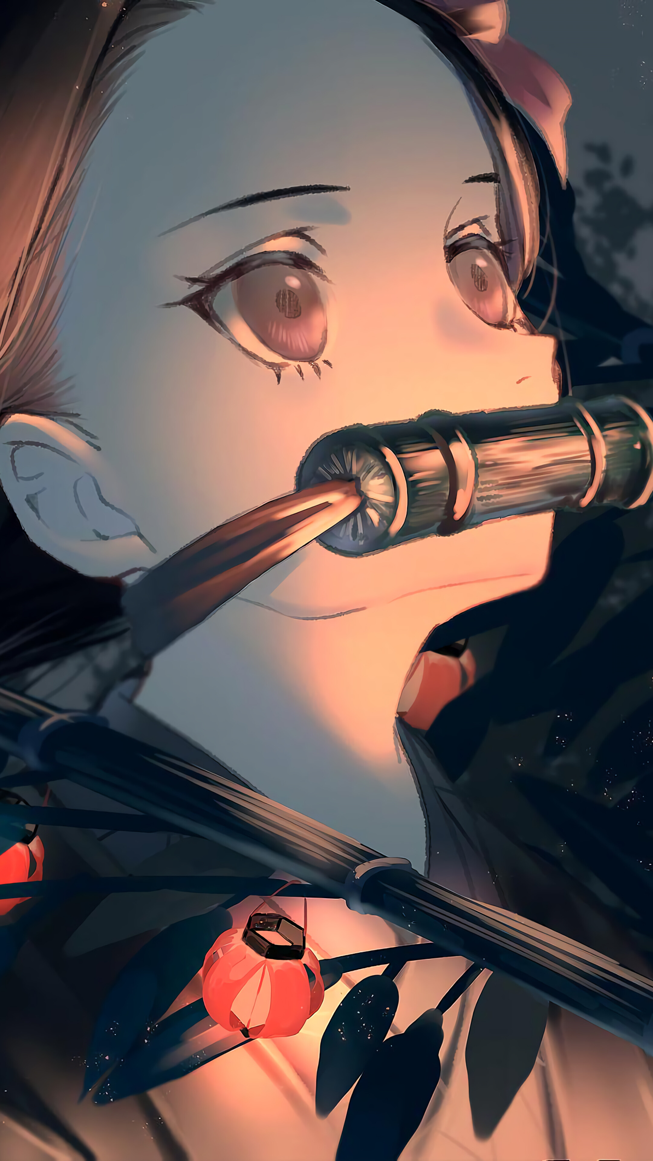 Nezuko Kamado from Kimetsu no Yaiba 4K HD Phone Wallpaper
