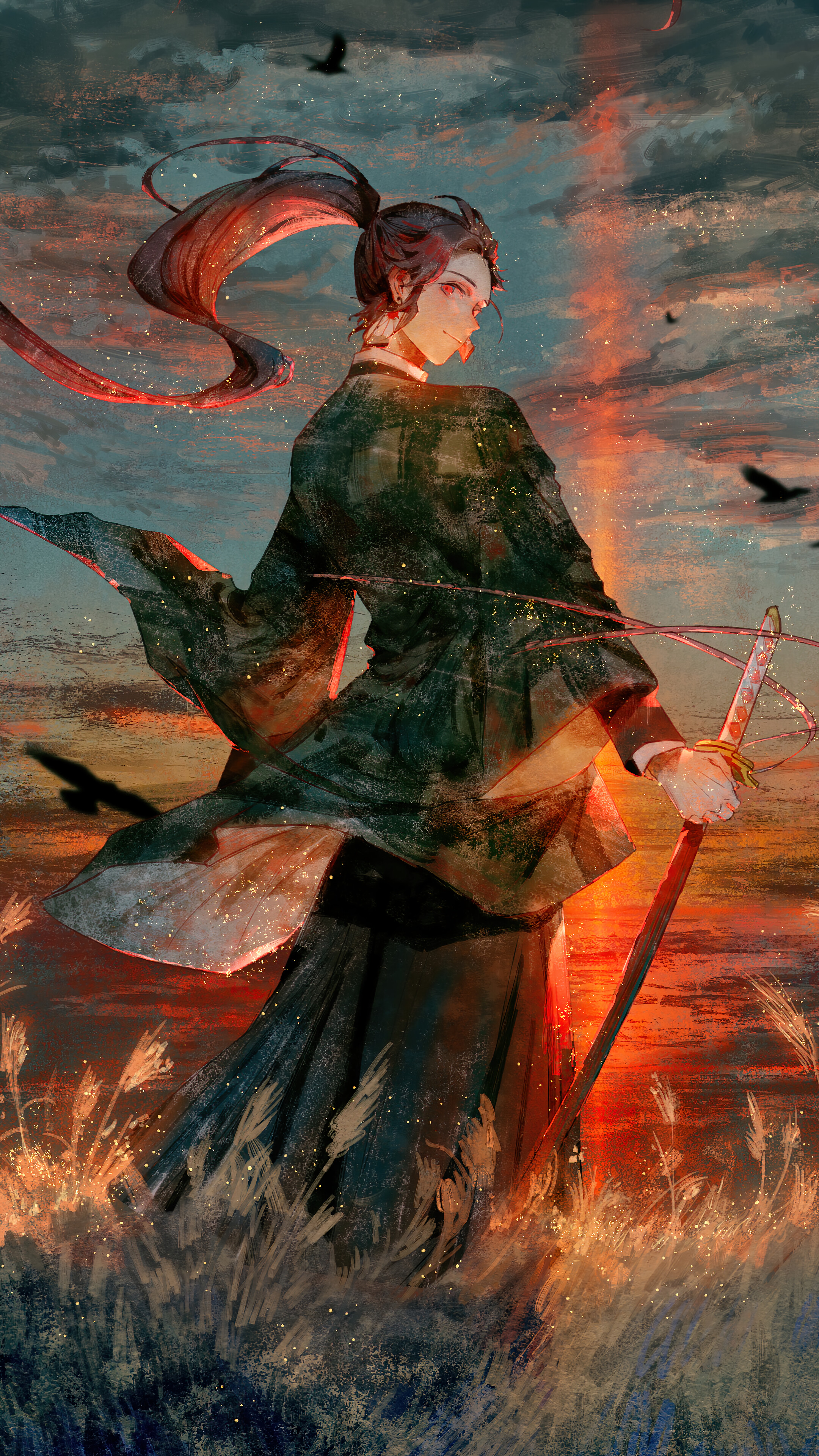 Tanjiro from Kimetsu no Yaiba 4K HD Phone Wallpaper