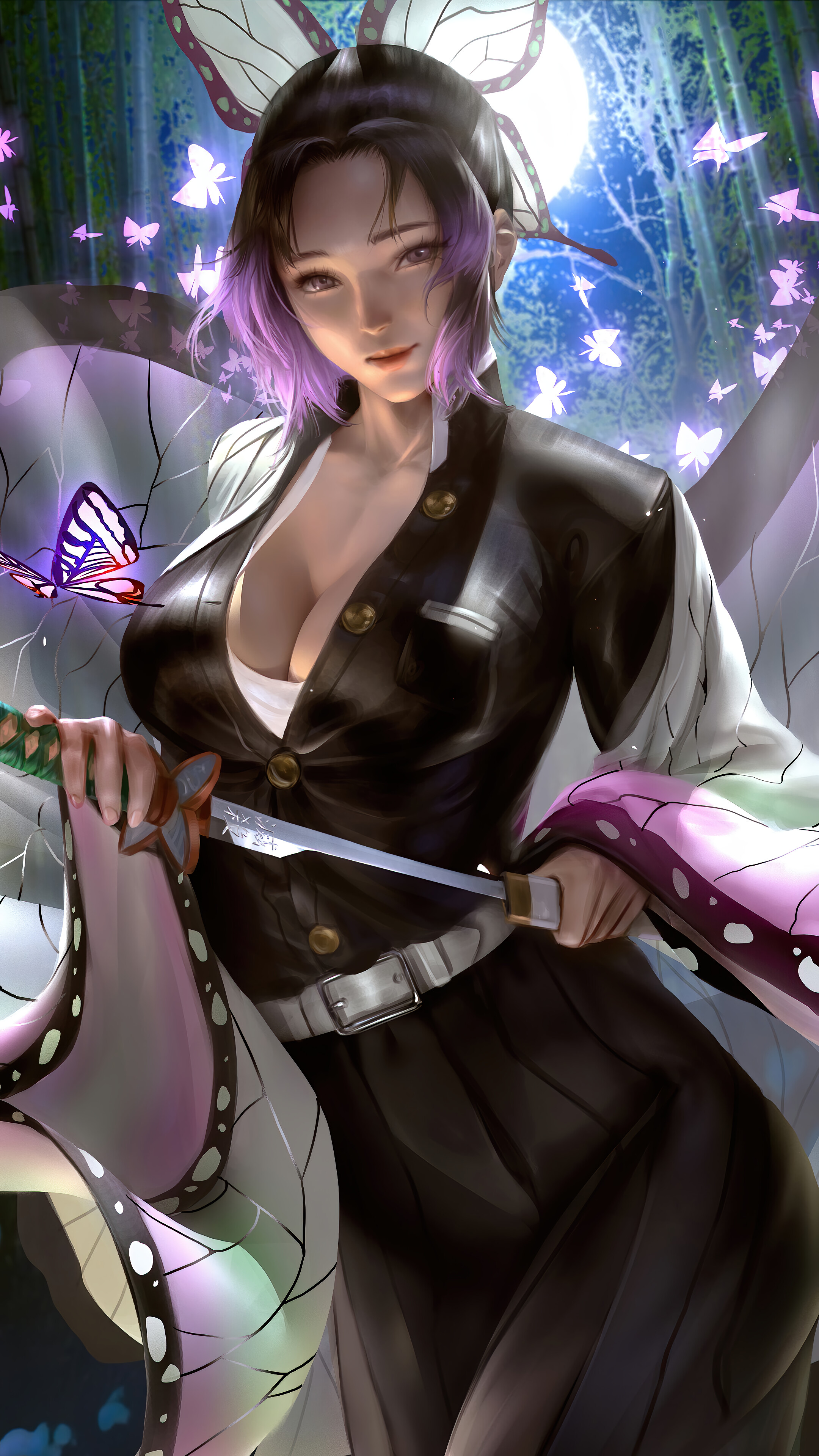 Shinobu, Kimetsu no Yaiba, Kimetsu no Yaiba, 4k HD Phone Wallpaper