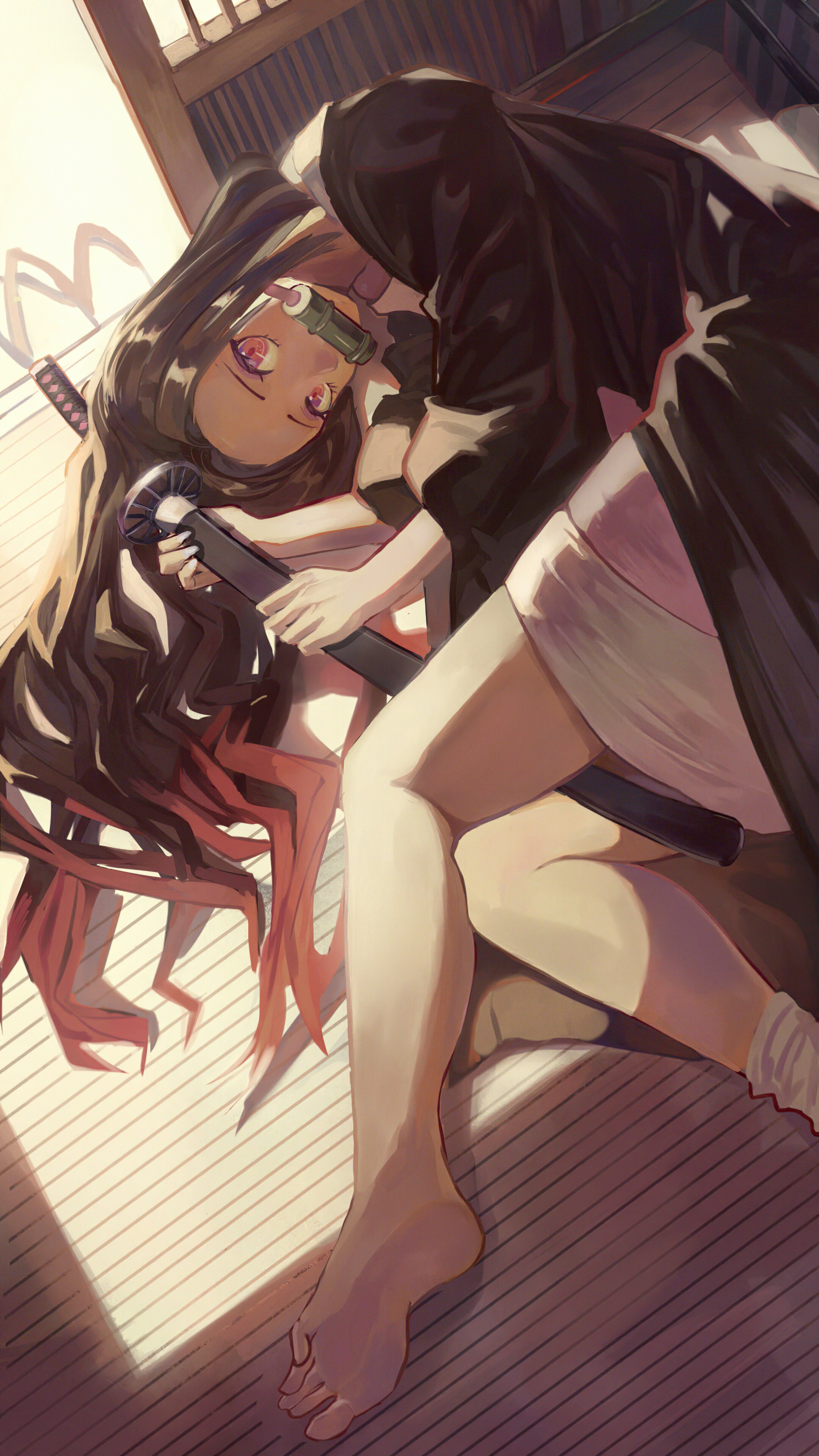 Nezuko Kamado from Demon Slayer 4K HD Phone Wallpaper