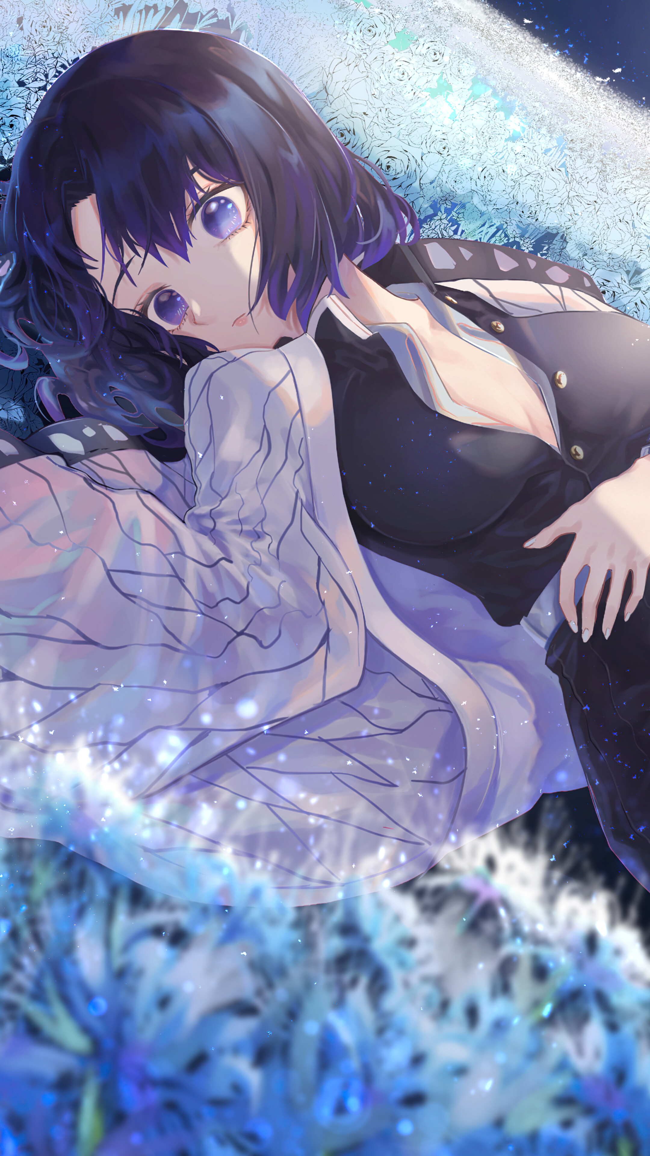 Shinobu Kocho from Kimetsu no Yaiba 4K HD Phone Wallpaper