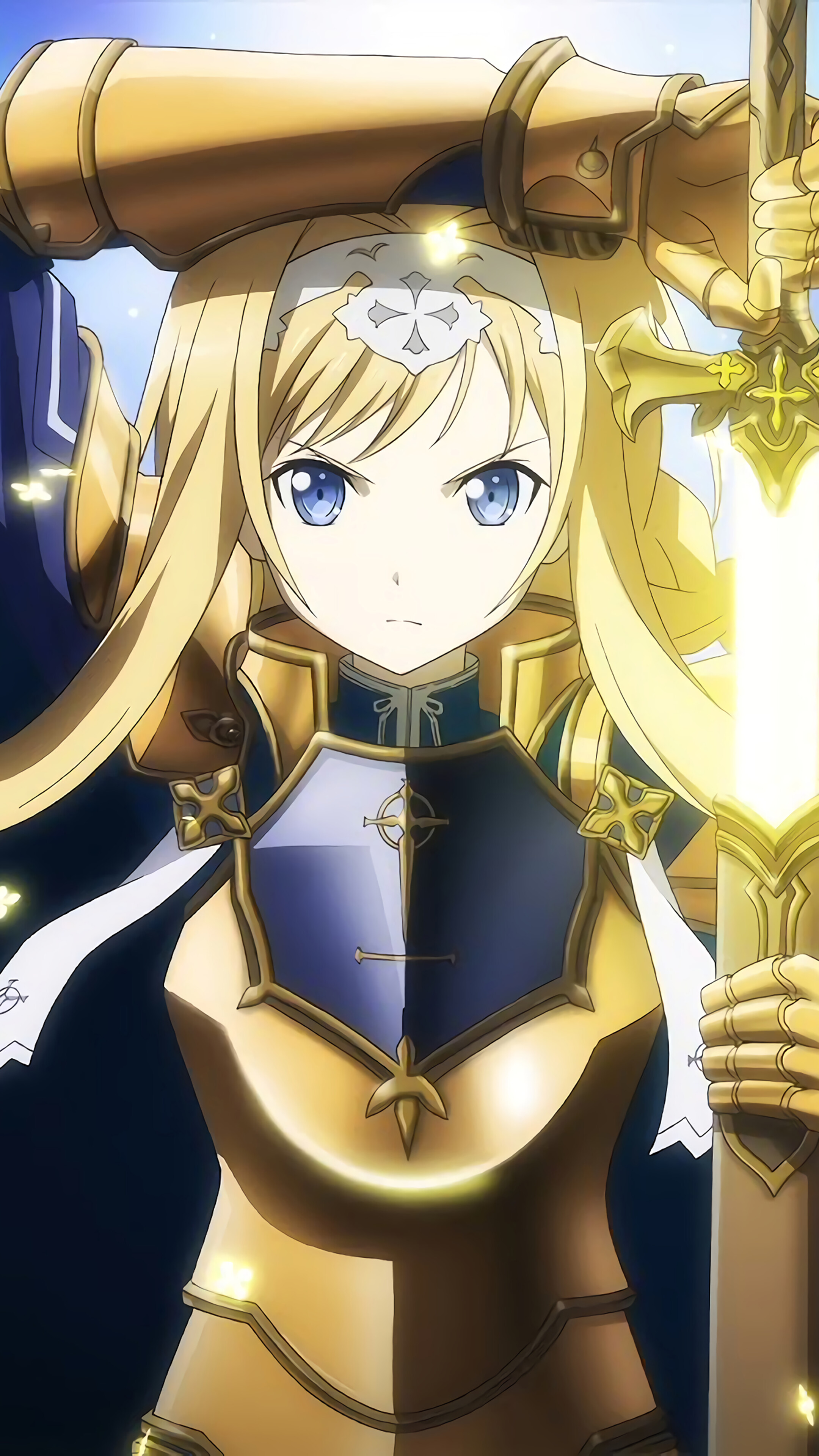 Alice from SAO Alicization with Fragrant Olive Sword 4K HD Phone Wallpaper