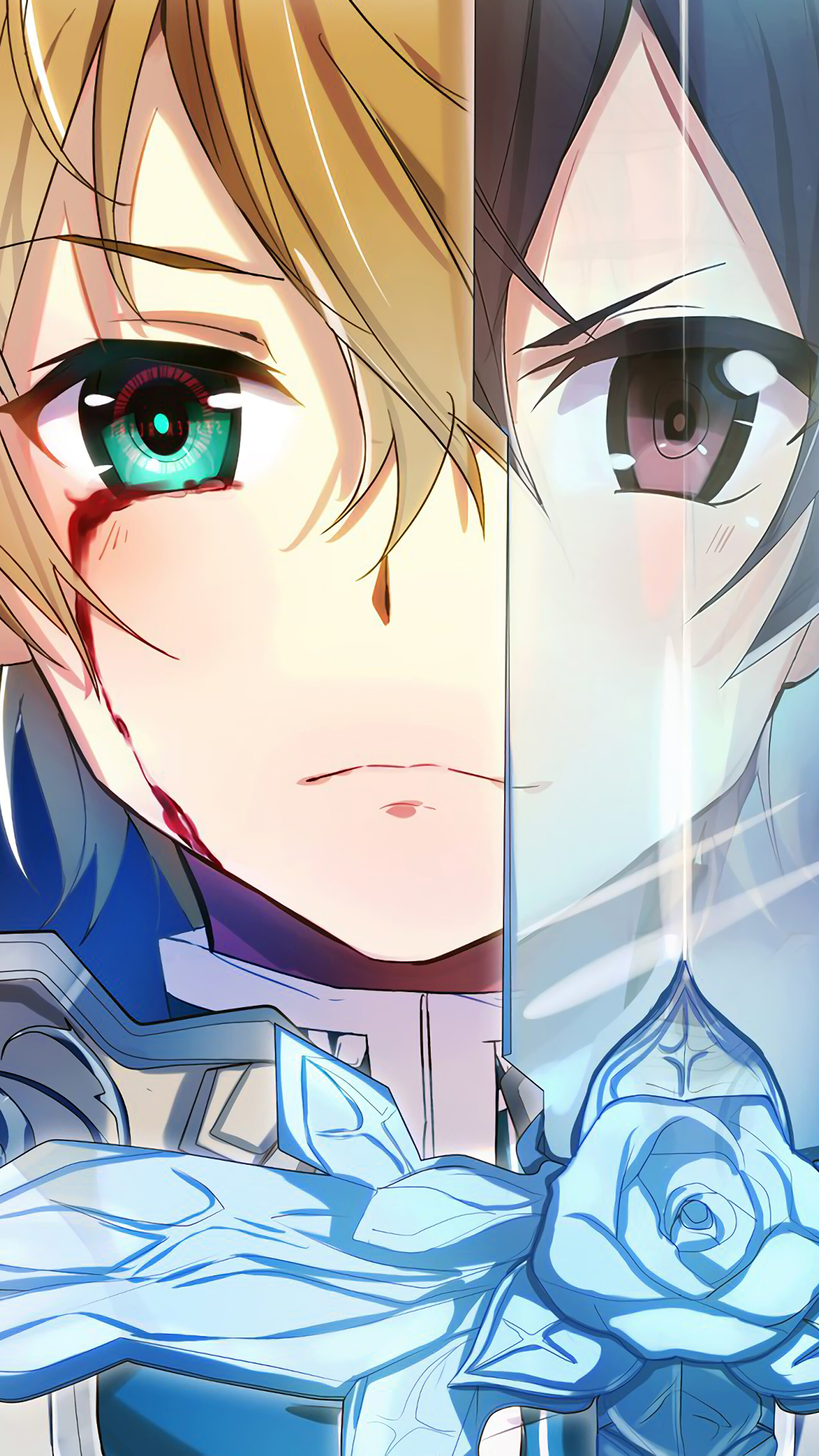 Eugeo from SAO Alicization with Blue Rose Sword 4K HD Phone Wallpaper
