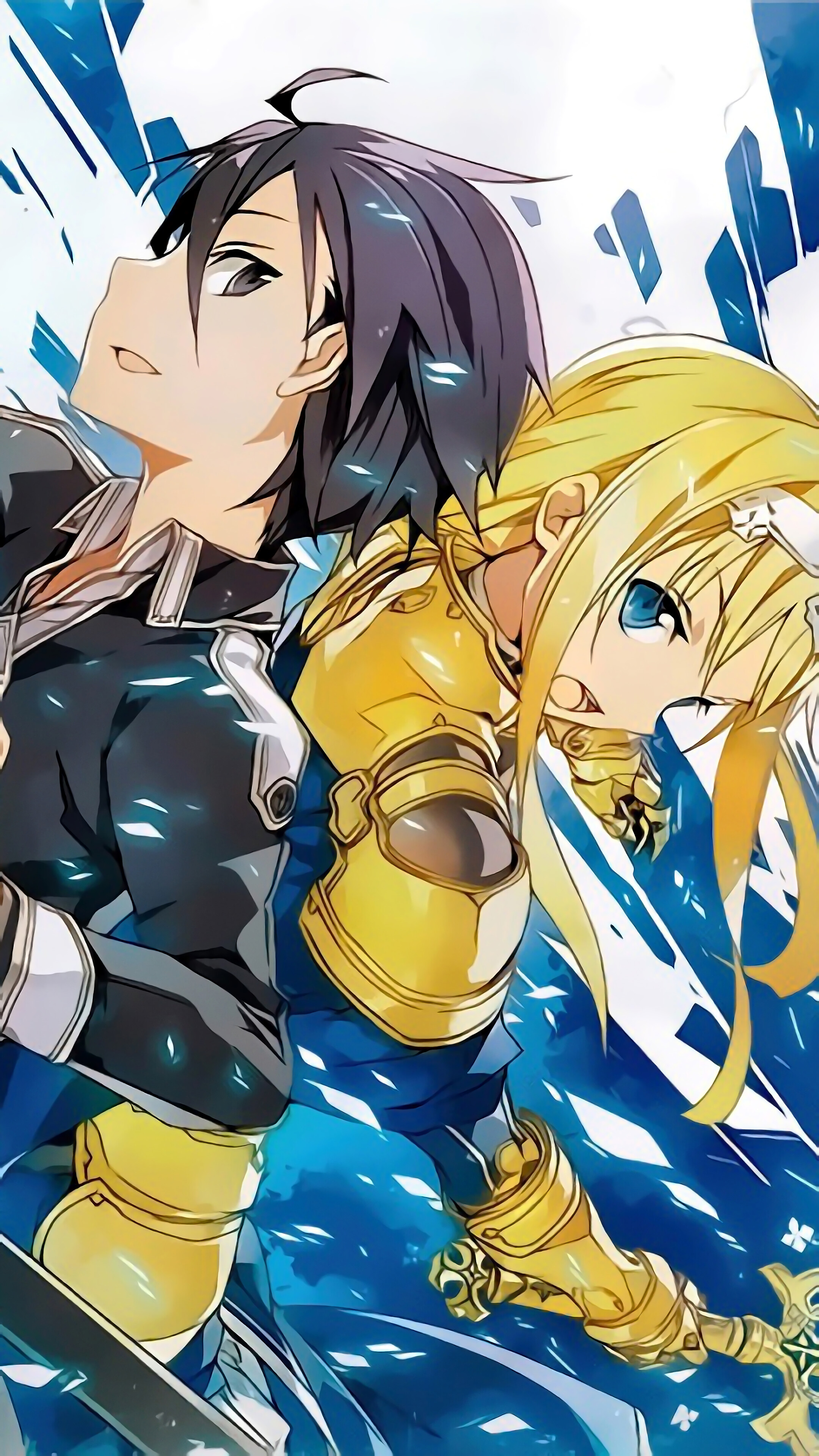 Kirito and Alice from Sword Art Online Alicization 4K HD Phone Wallpaper