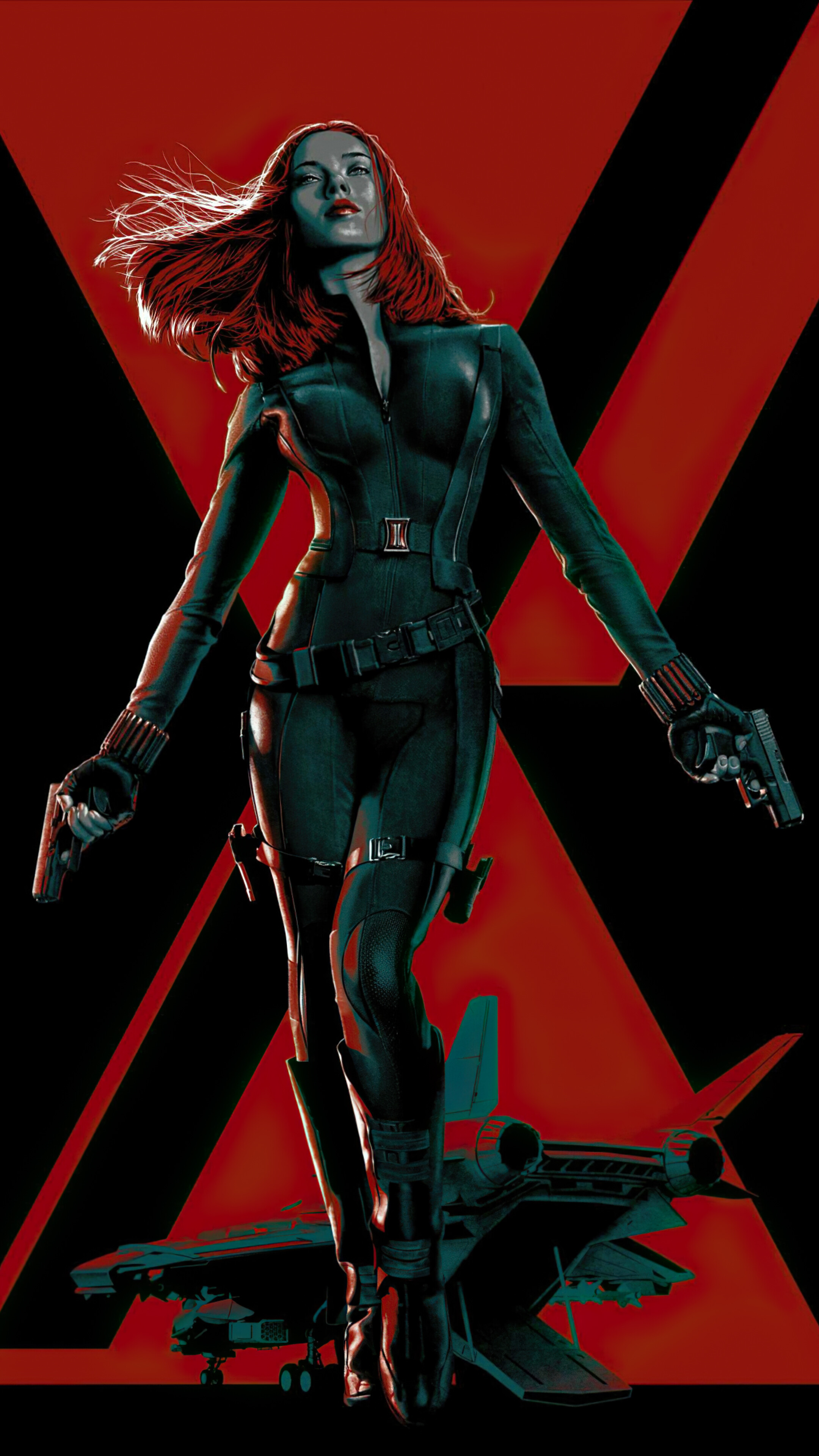 Black Widow from Marvel 4K HD Phone Wallpaper