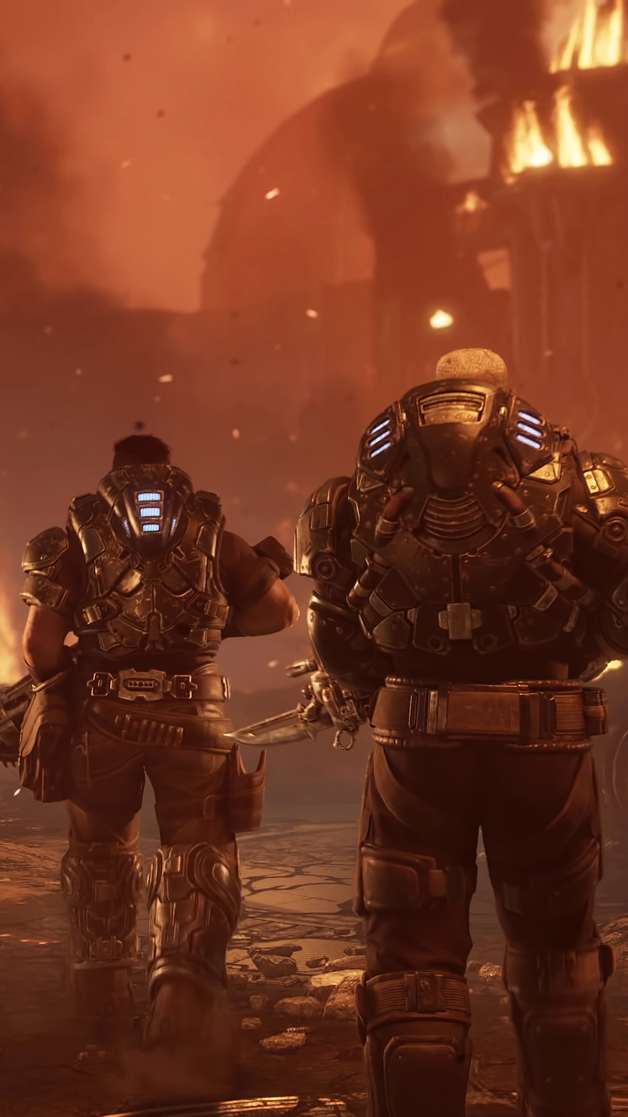 Two soldiers in Gears Tactics 4K HD Phone Wallpaper