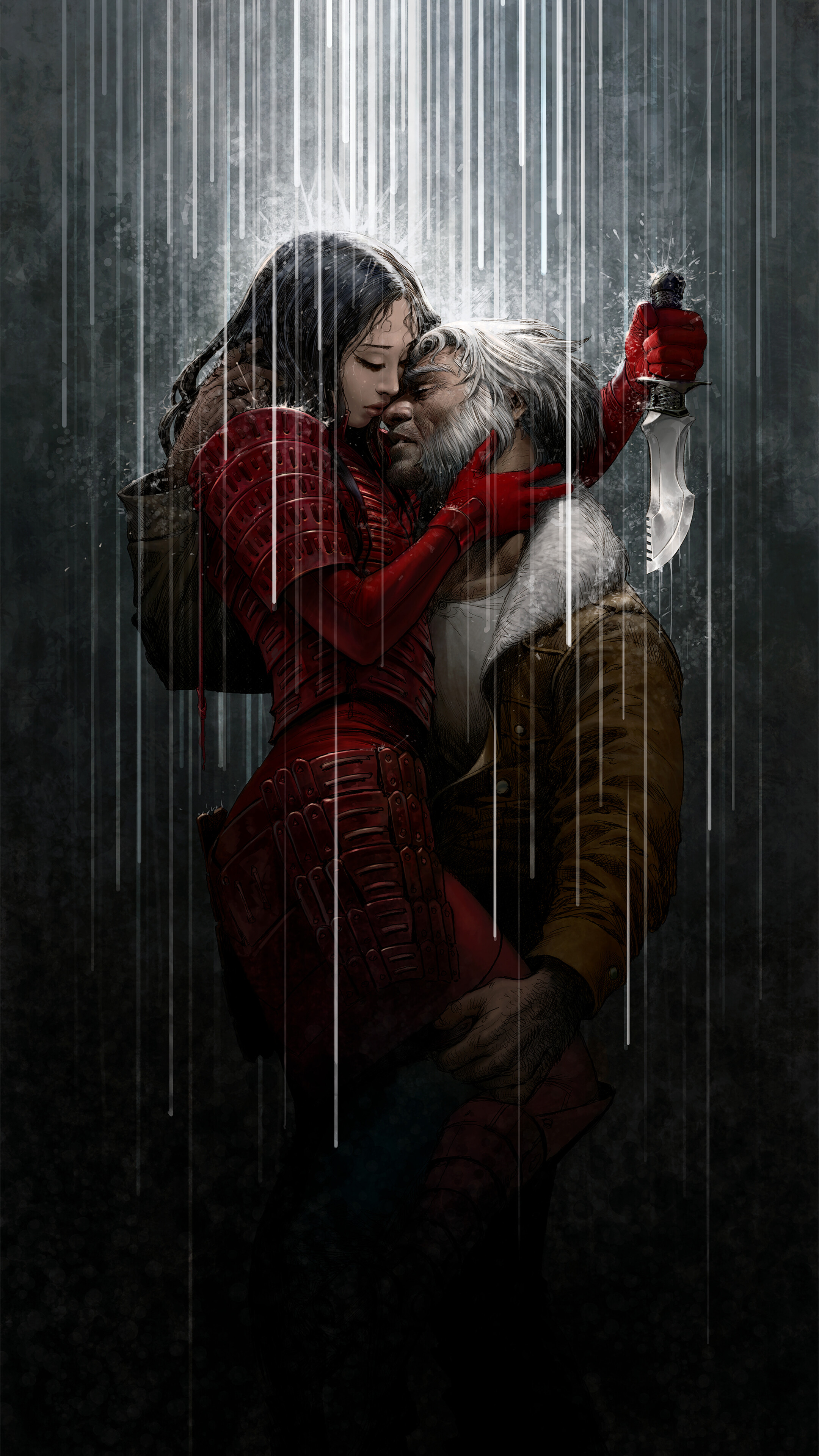 Logan and Scarlet Samurai in 4K HD Phone Wallpaper