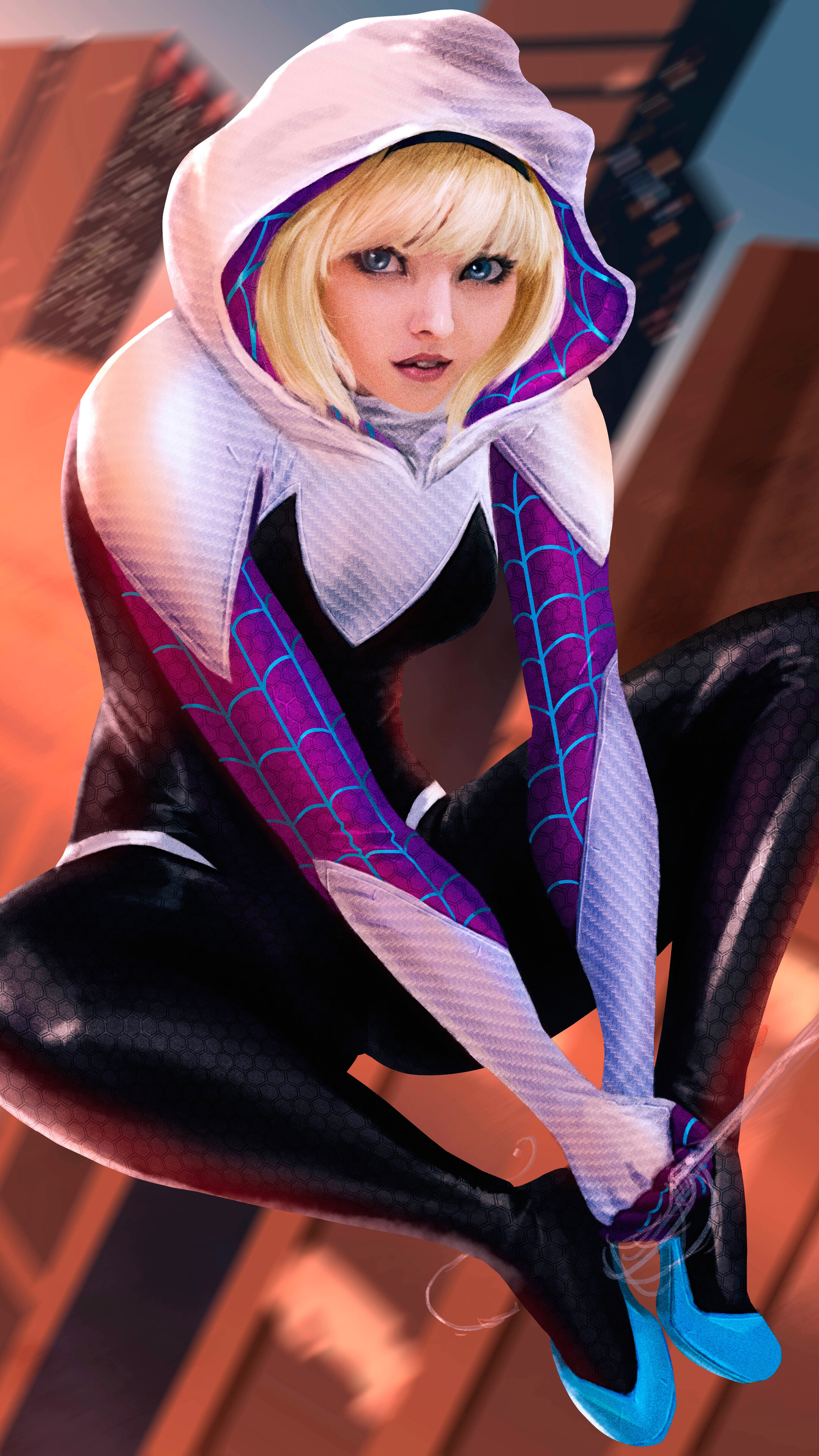 Spider-Gwen in 4K HD Phone Wallpaper