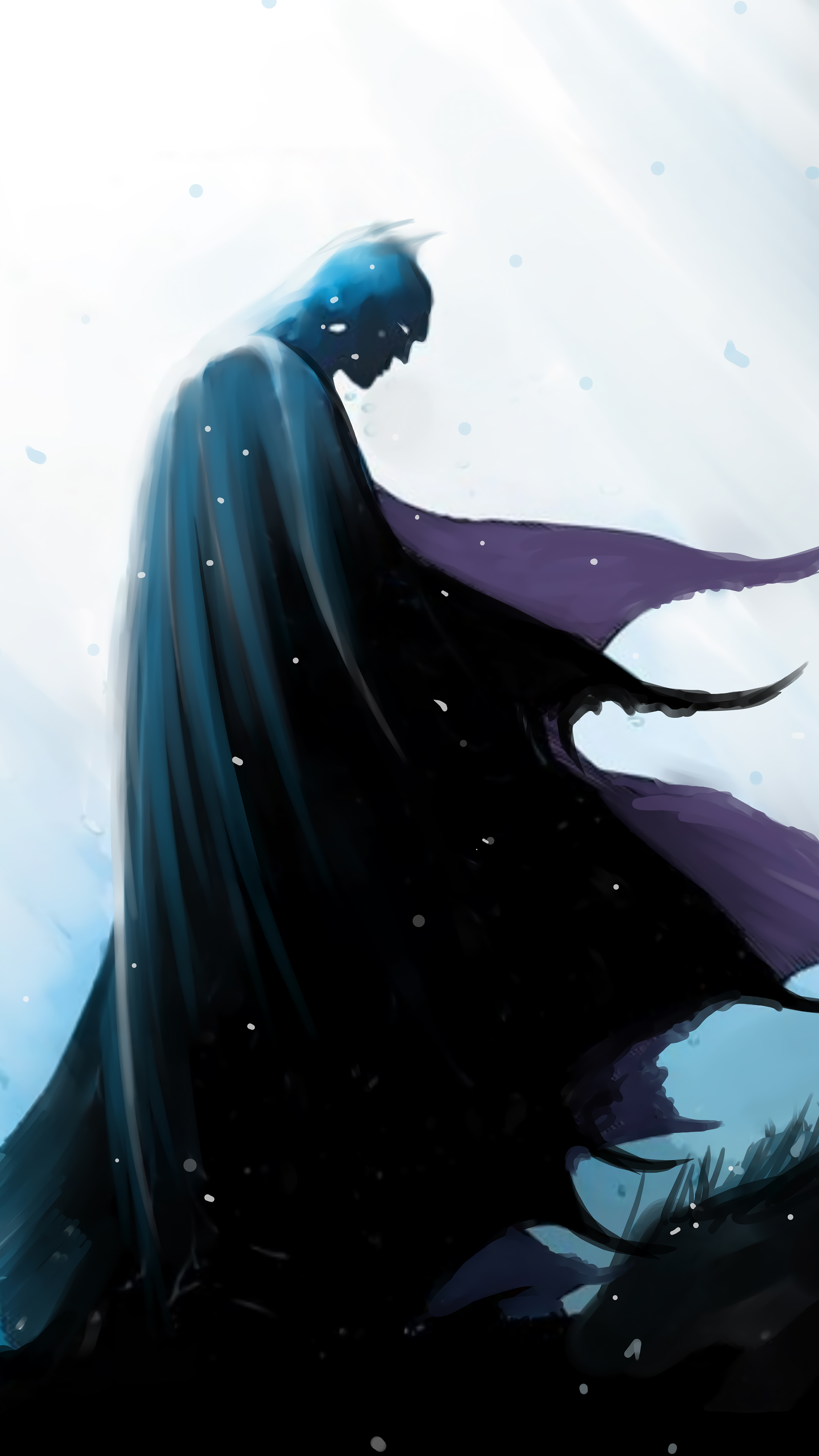 Batman in the snow HD Phone Wallpaper