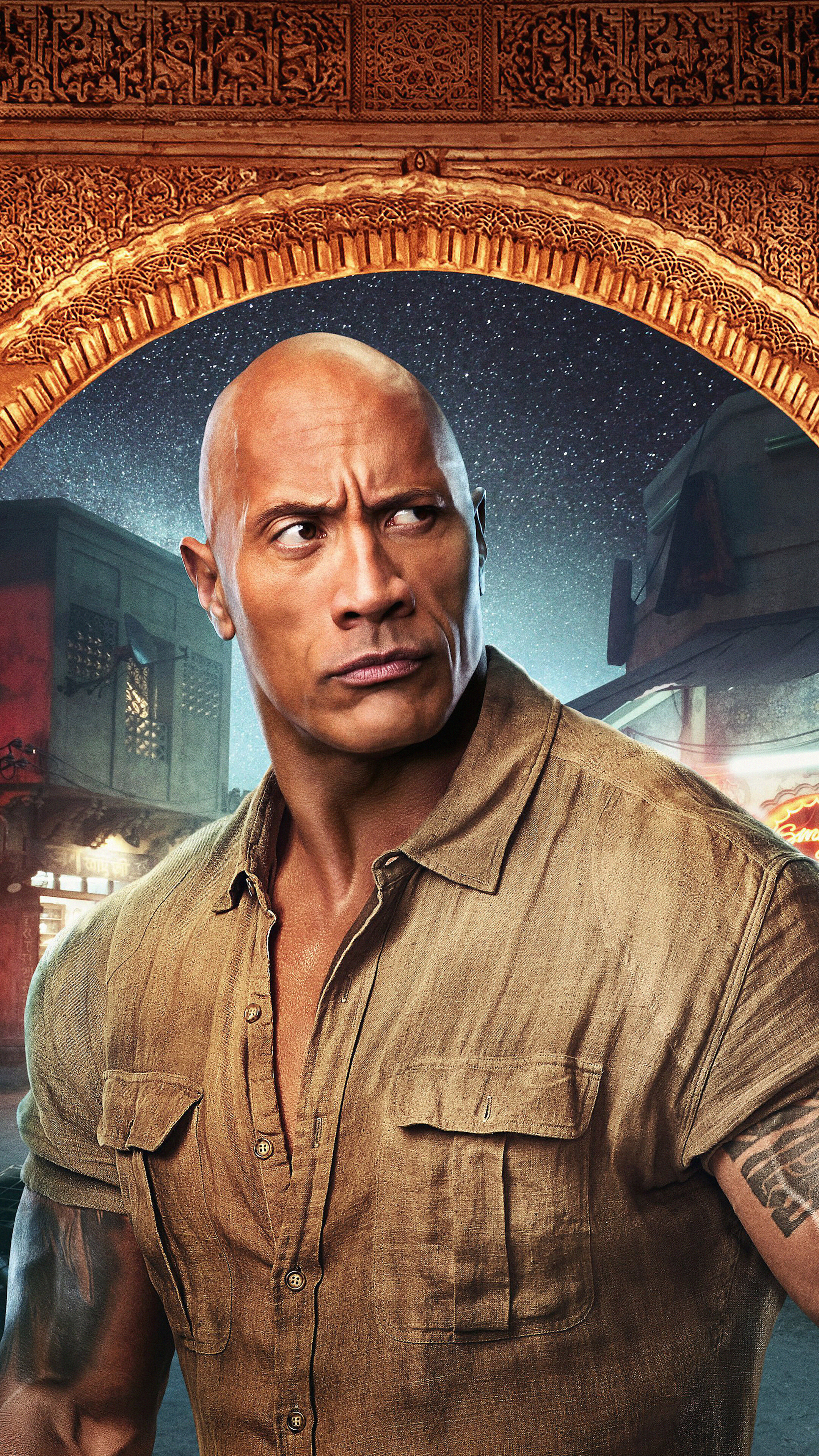 Dwayne Johnson as Smolder Bravestone from Jumanji The Next Level 4K HD Phone Wallpaper