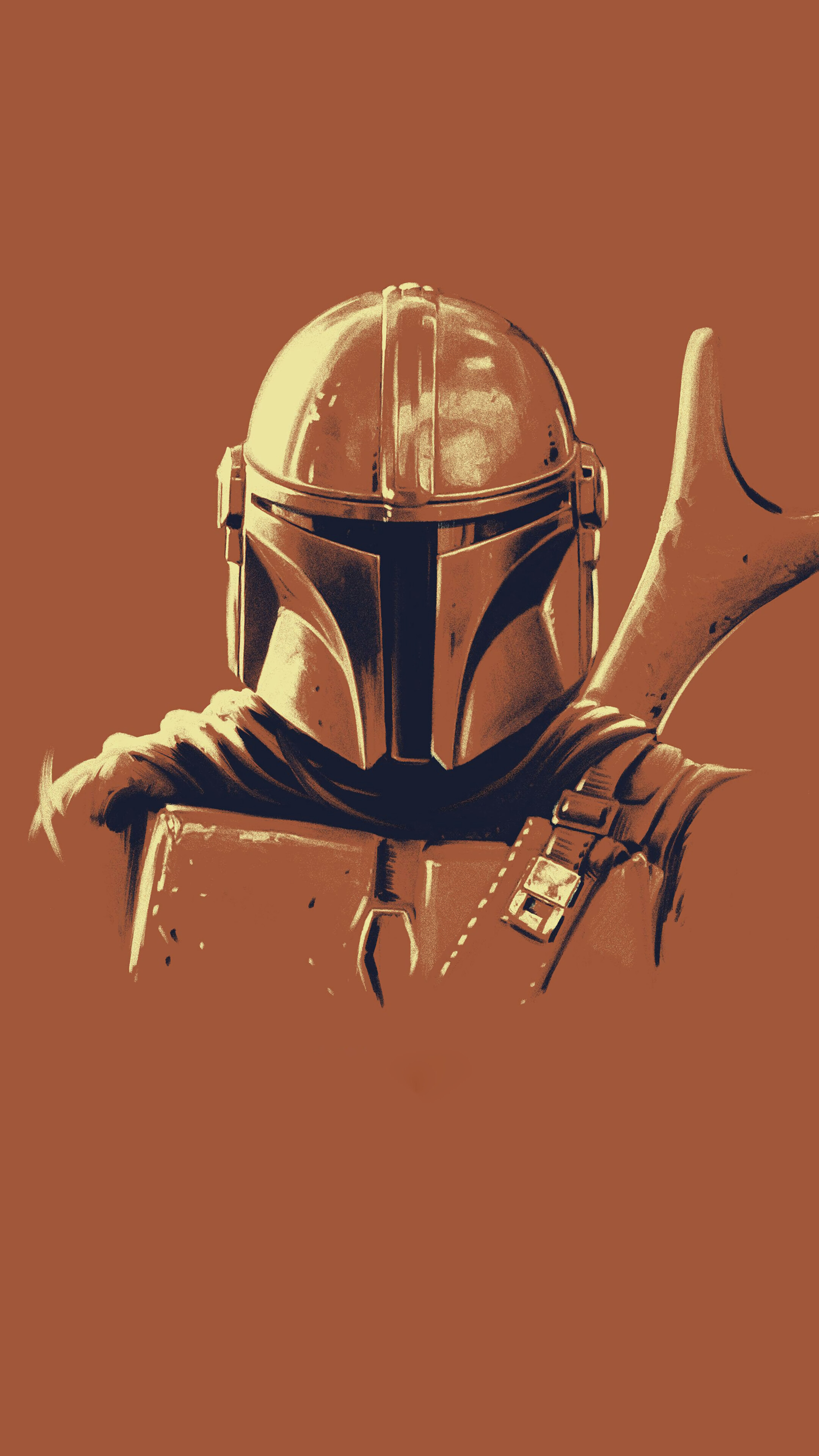 The Mandalorian Minimalist 4K HD Phone Wallpaper