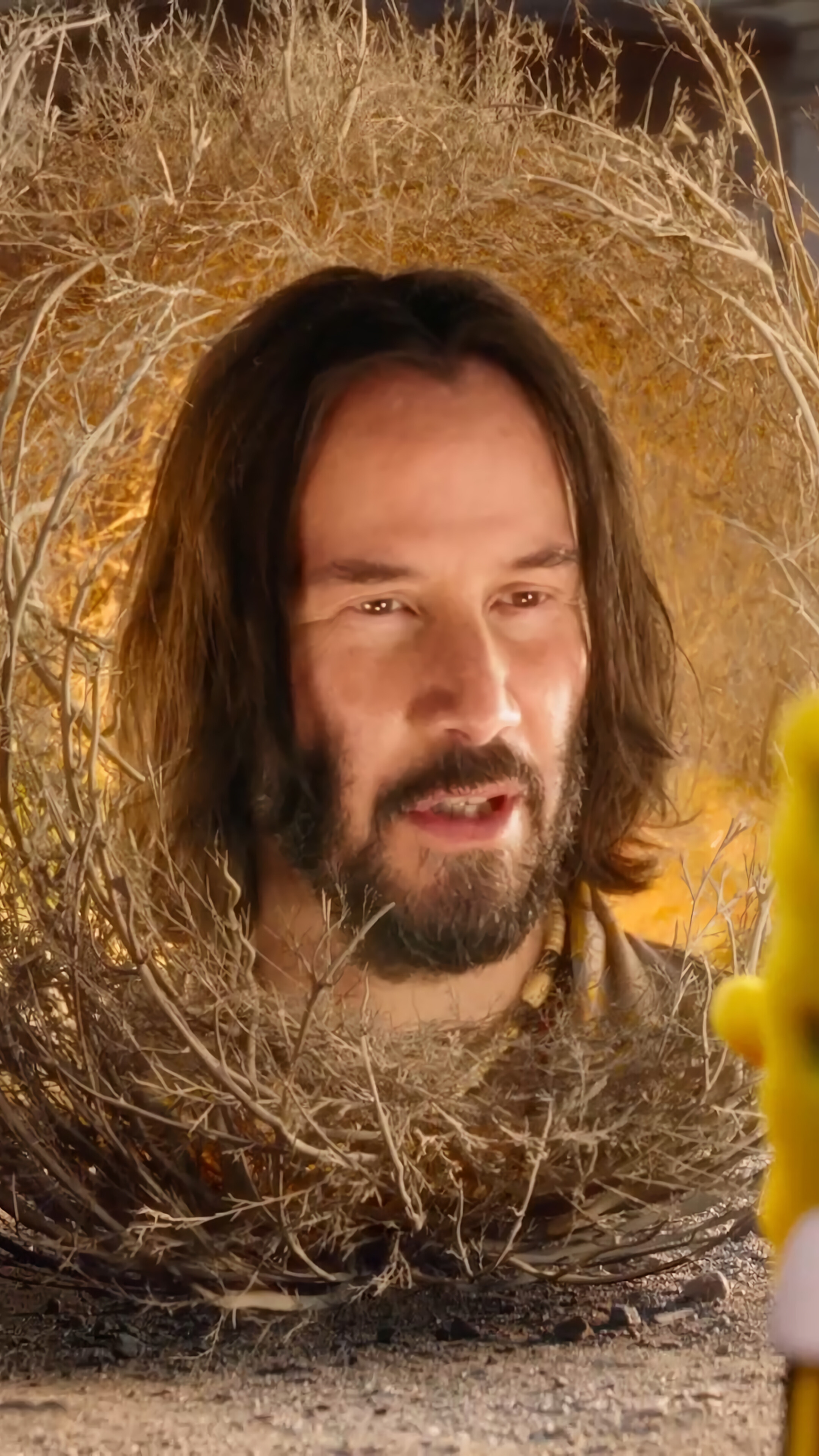 Keanu Reeves from SpongeBob Sponge on the Run 4K HD Phone Wallpaper