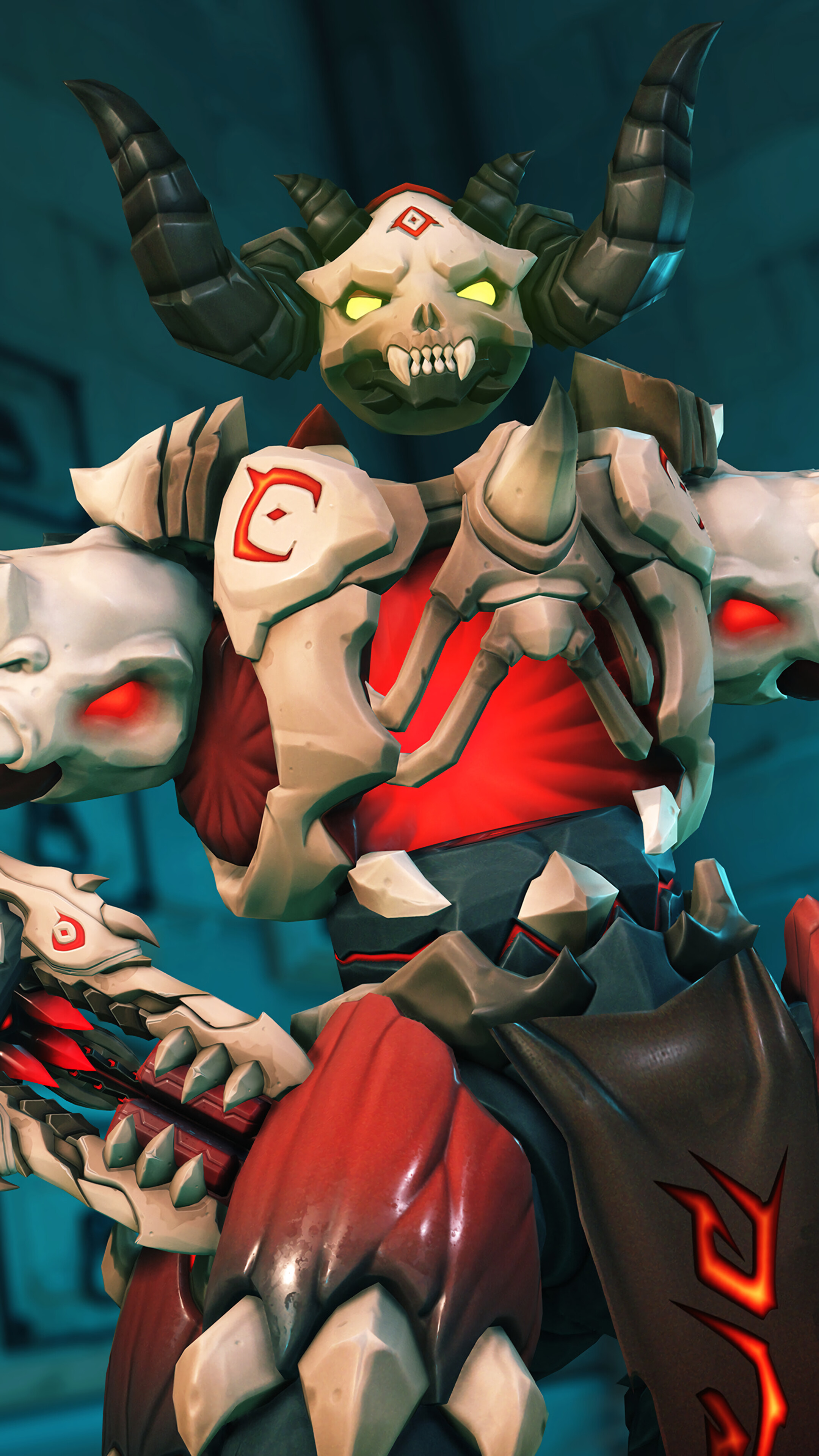 Orisa from Overwatch Demon Halloween Skin 4K HD Phone Wallpaper