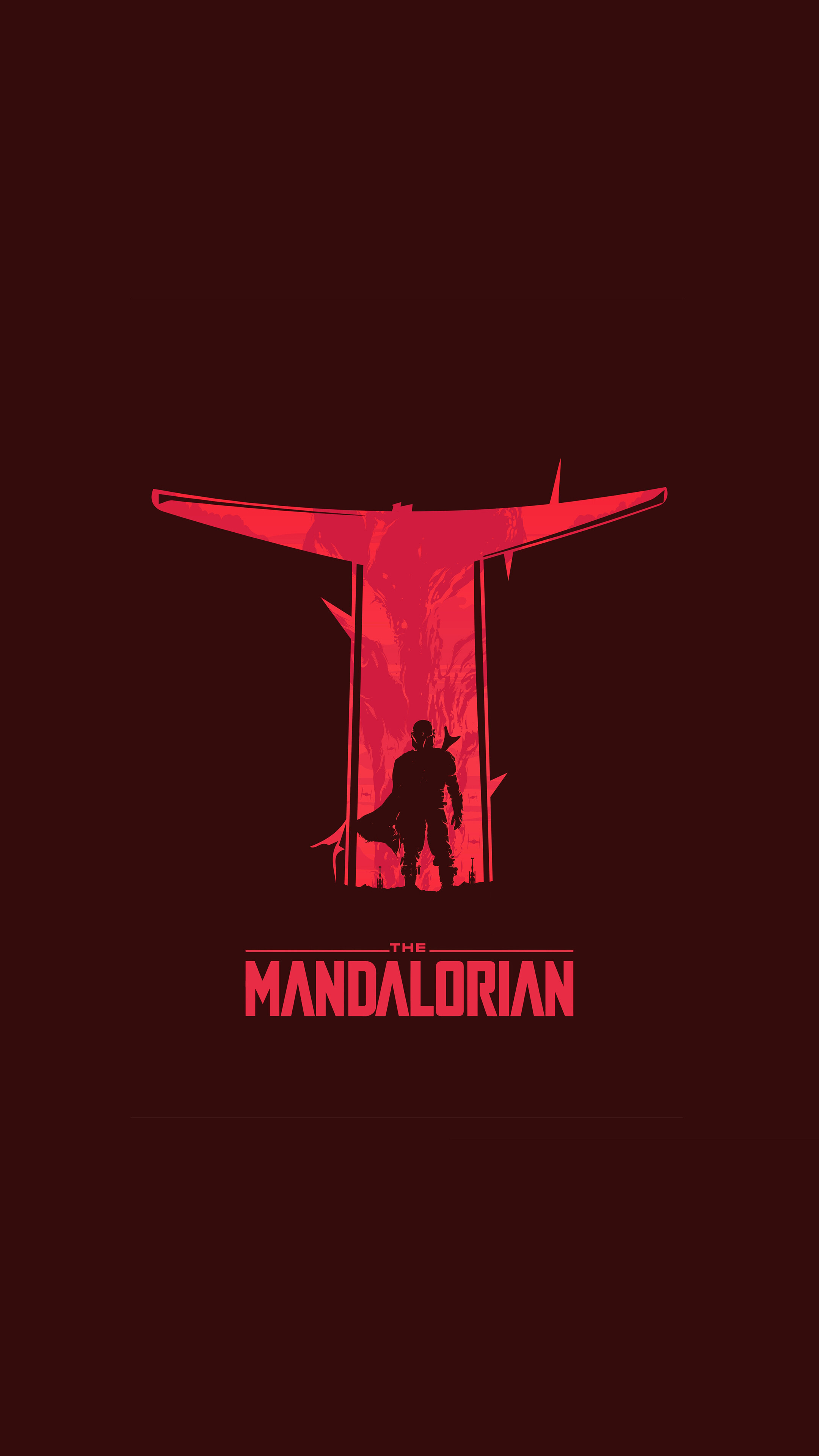 The Mandalorian Minimalist 4K HD Phone Wallpaper