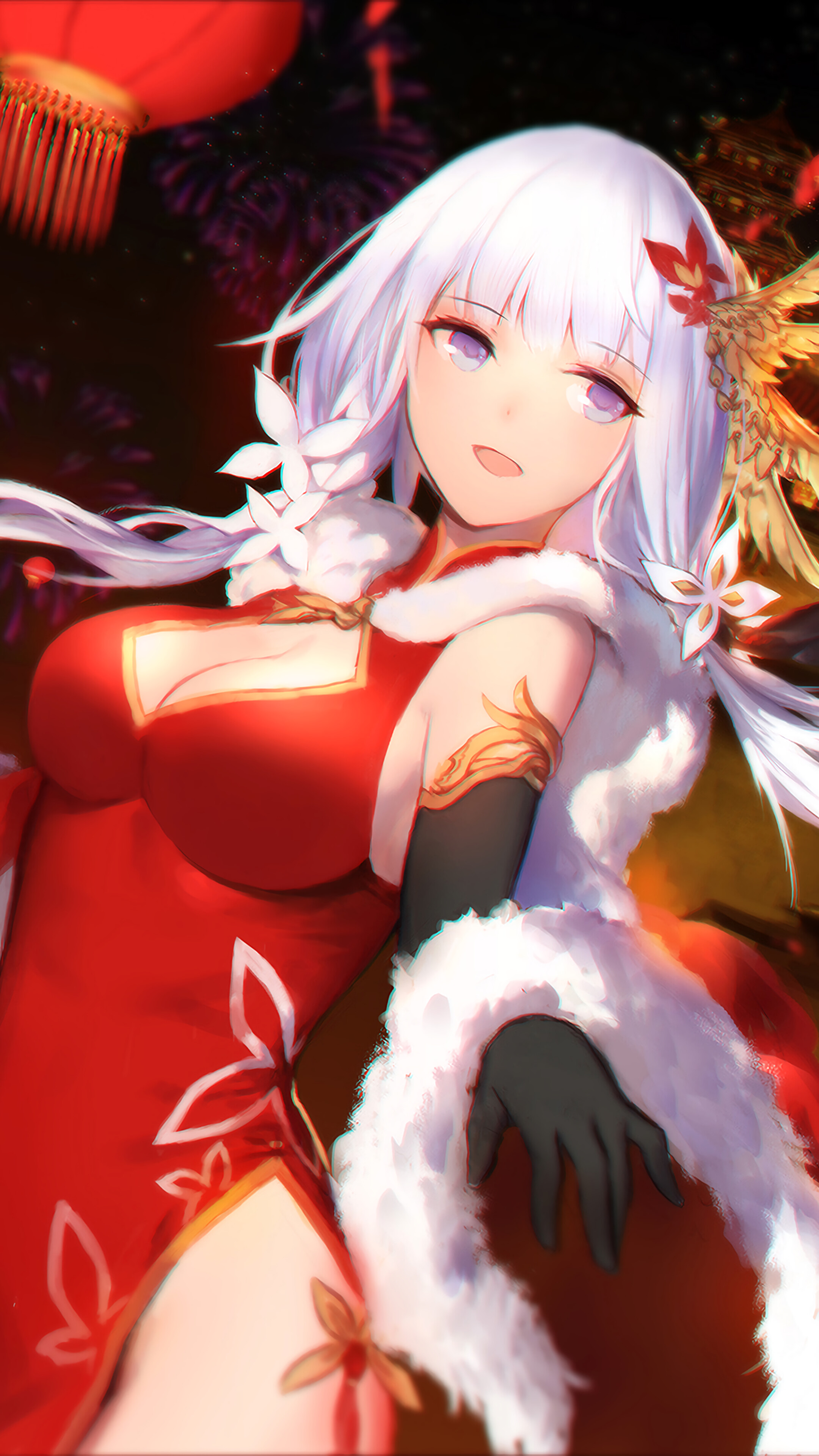 Illustrious from Azur Lane in 4K HD Phone Wallpaper