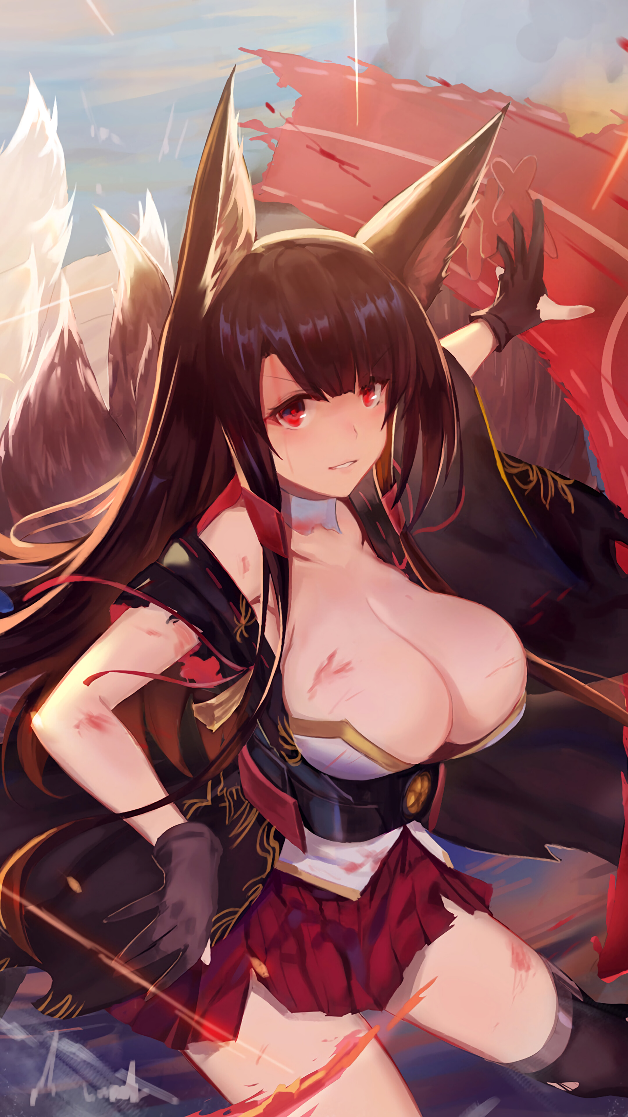 Kaga from Azur Lane 4K HD Phone Wallpaper