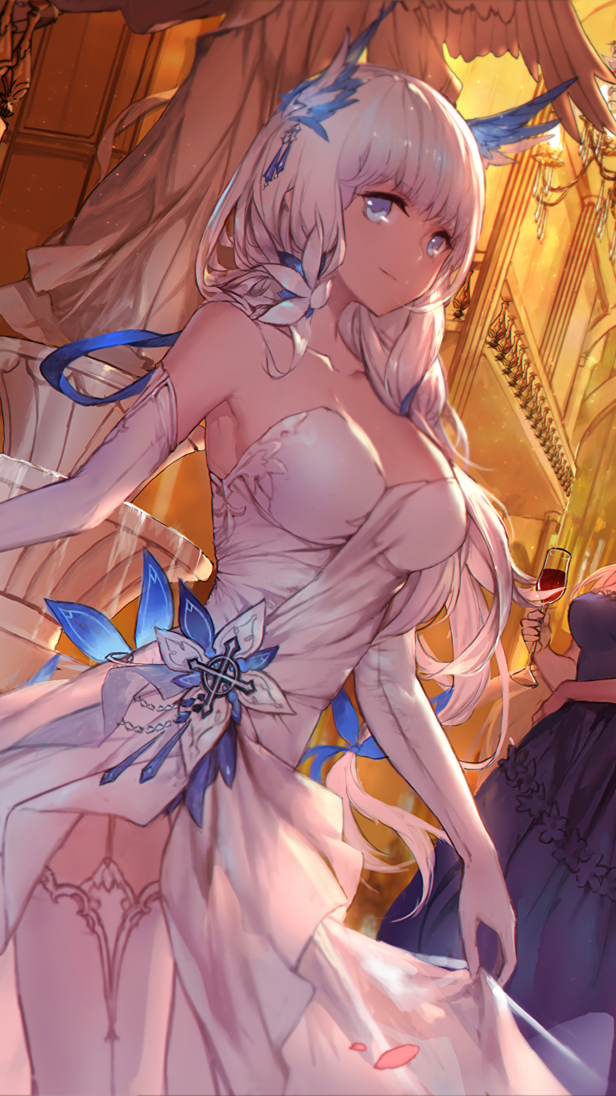Azur Lane Illustrious and friends in formal wear HD Phone Wallpaper