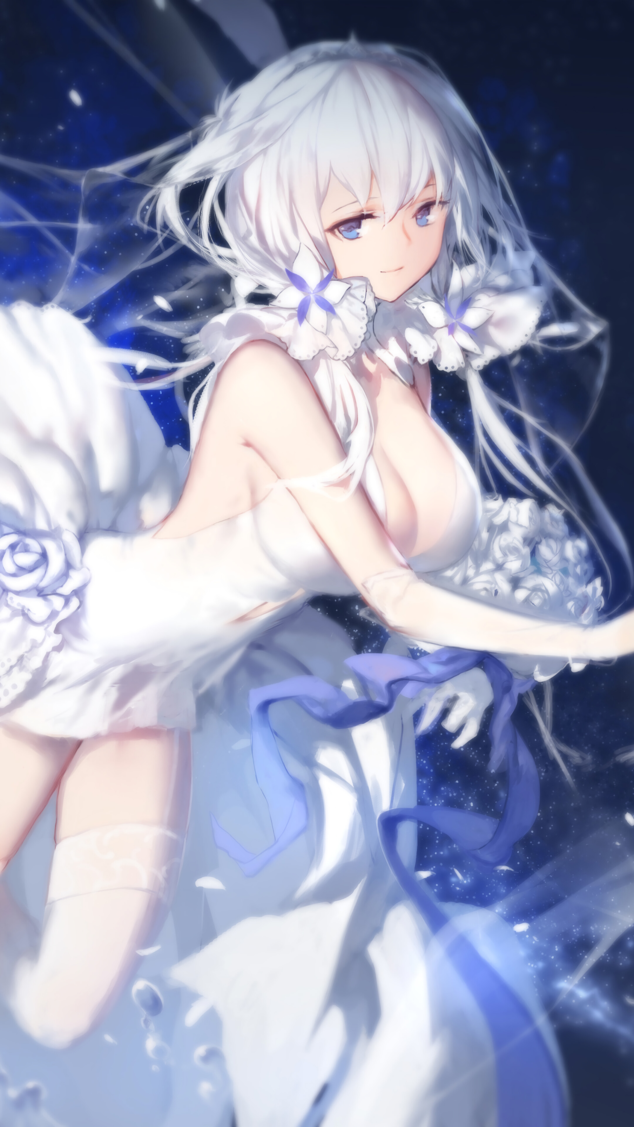 Illustrious from Azur Lane in 4K HD Phone Wallpaper