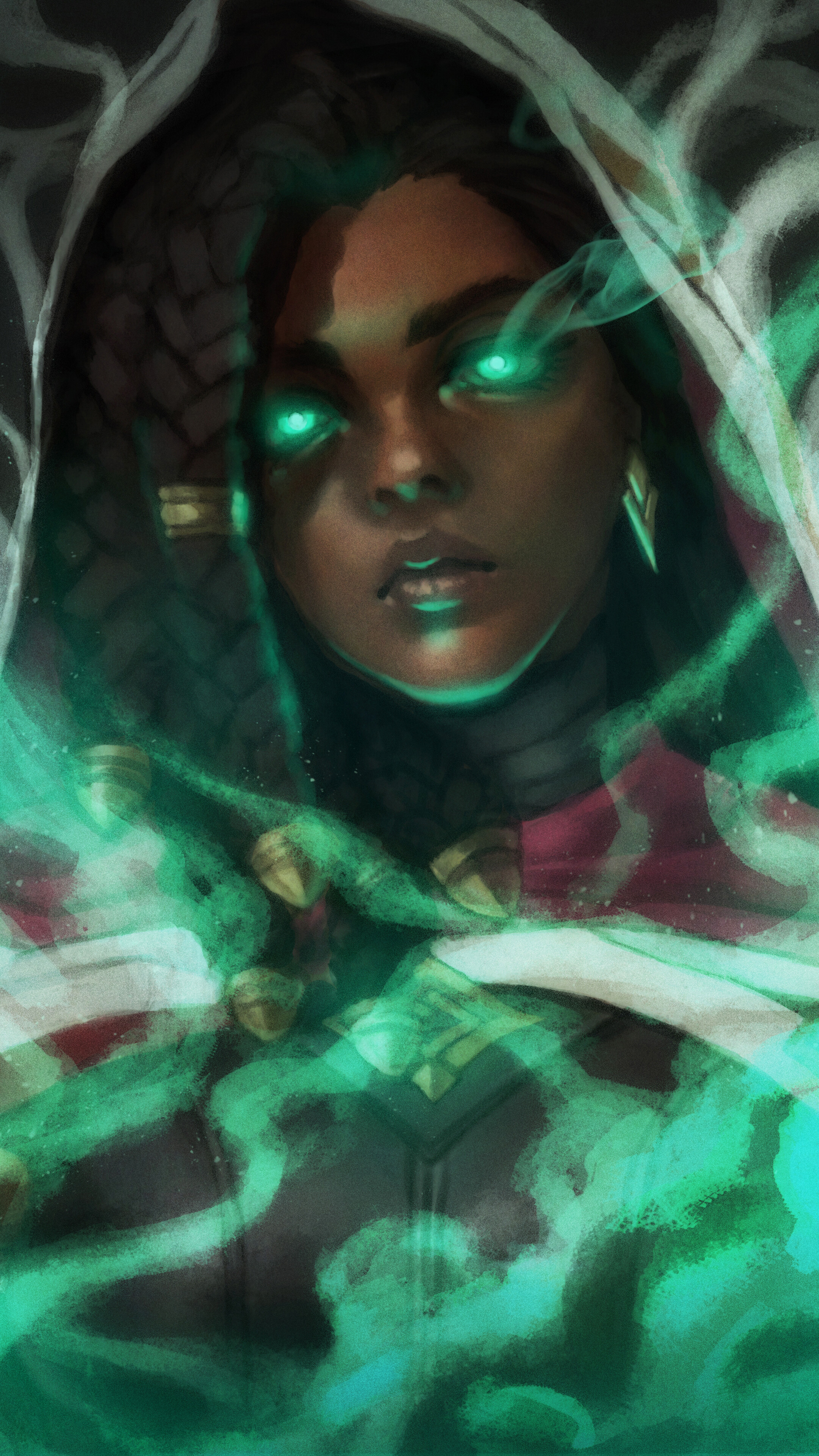 Senna from LoL 4K HD Phone Wallpaper