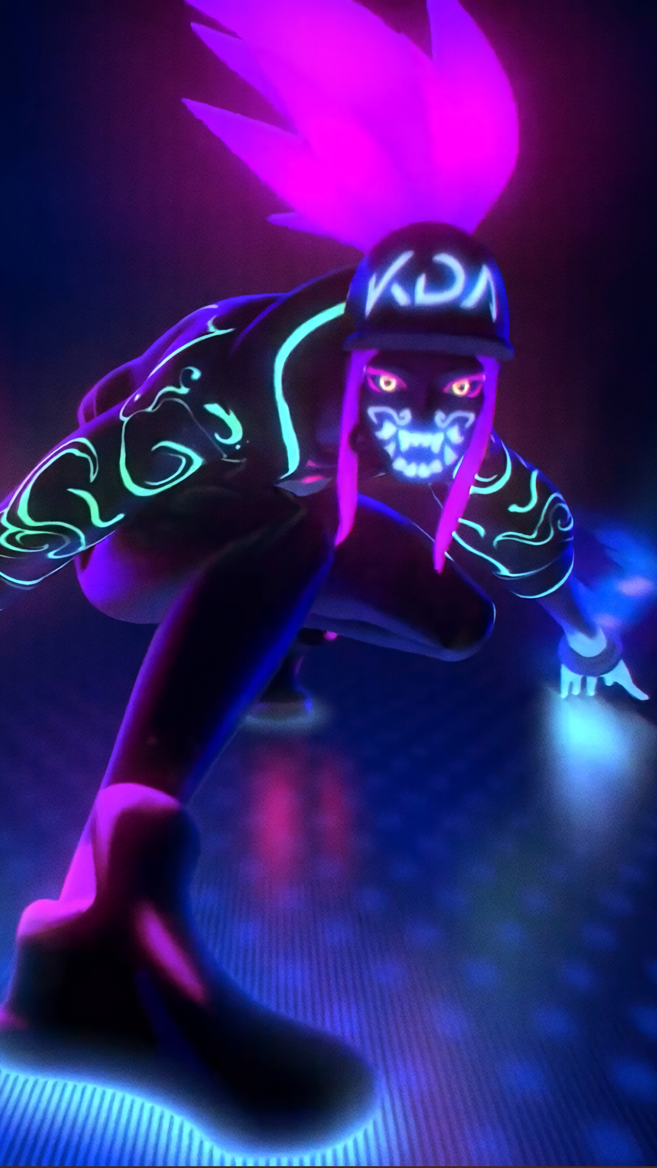 Akali from K/DA in 4K HD Phone Wallpaper