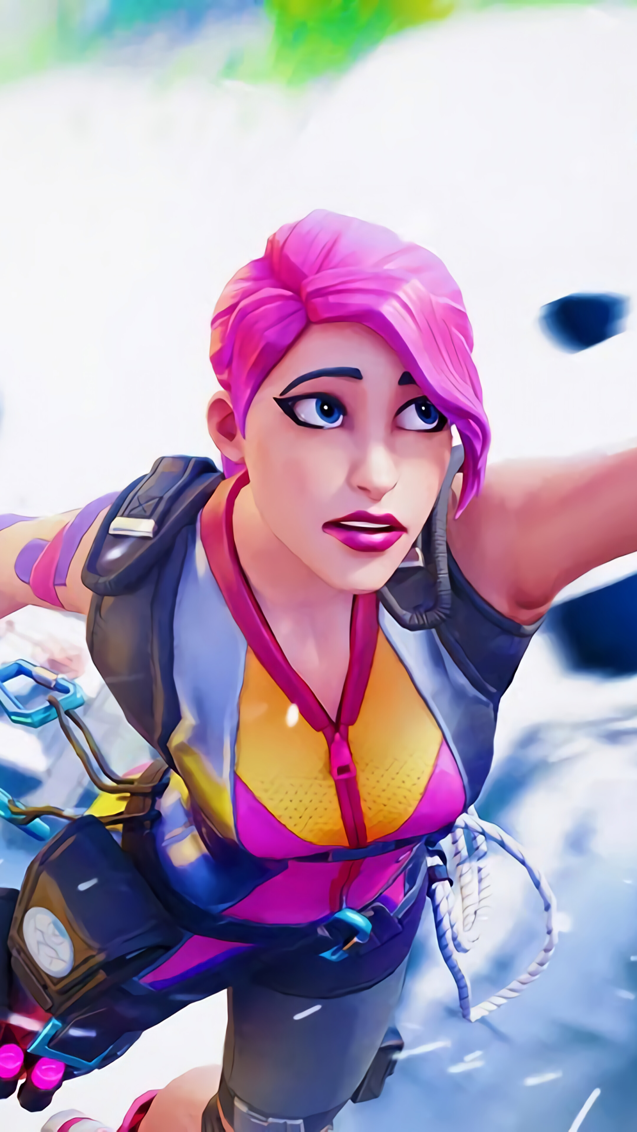 Journey vs. Hazard from Fortnite 4K HD Phone Wallpaper