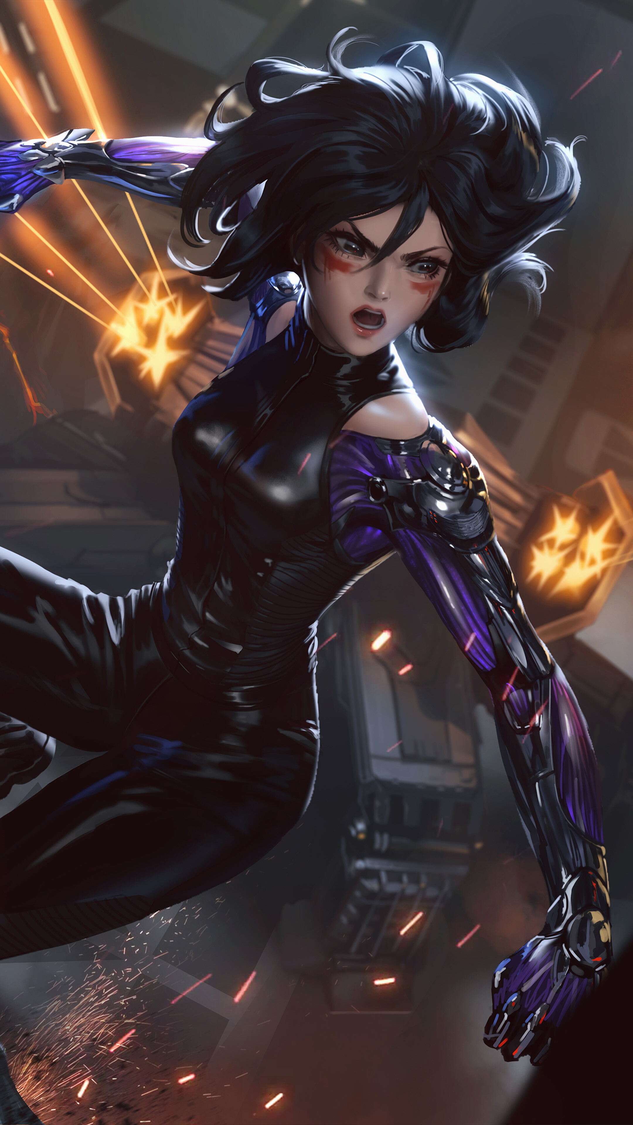Alita from Alita Battle Angel HD Phone Wallpaper