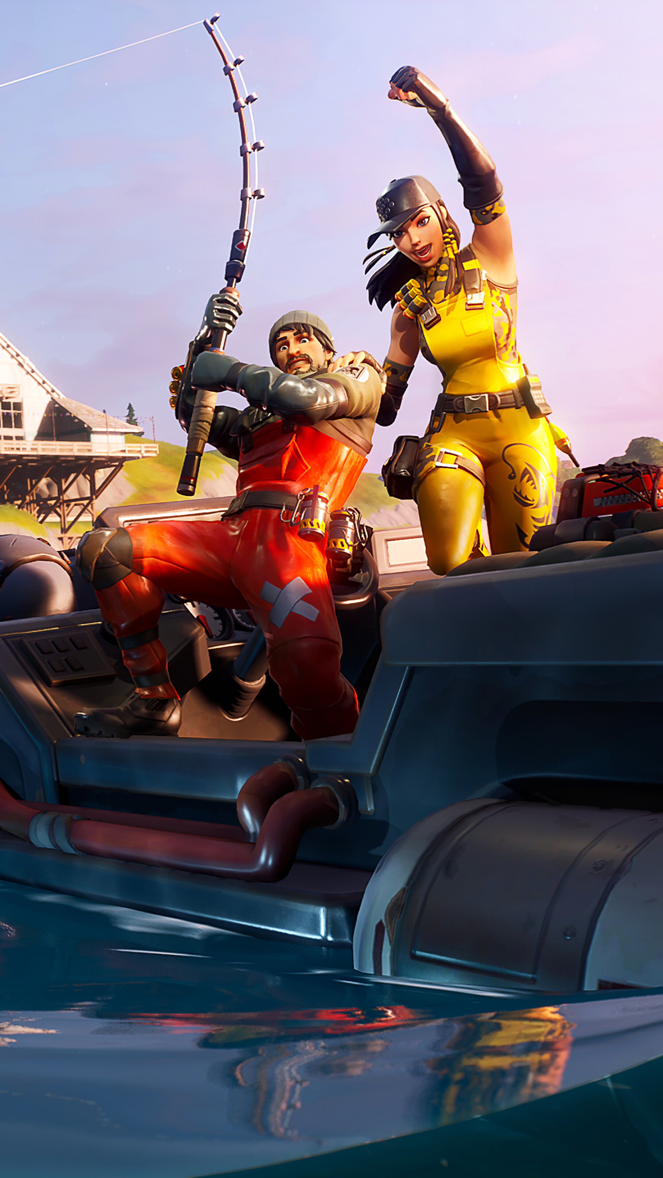 Fortnite Chapter 2 Fishing 4K HD Phone Wallpaper