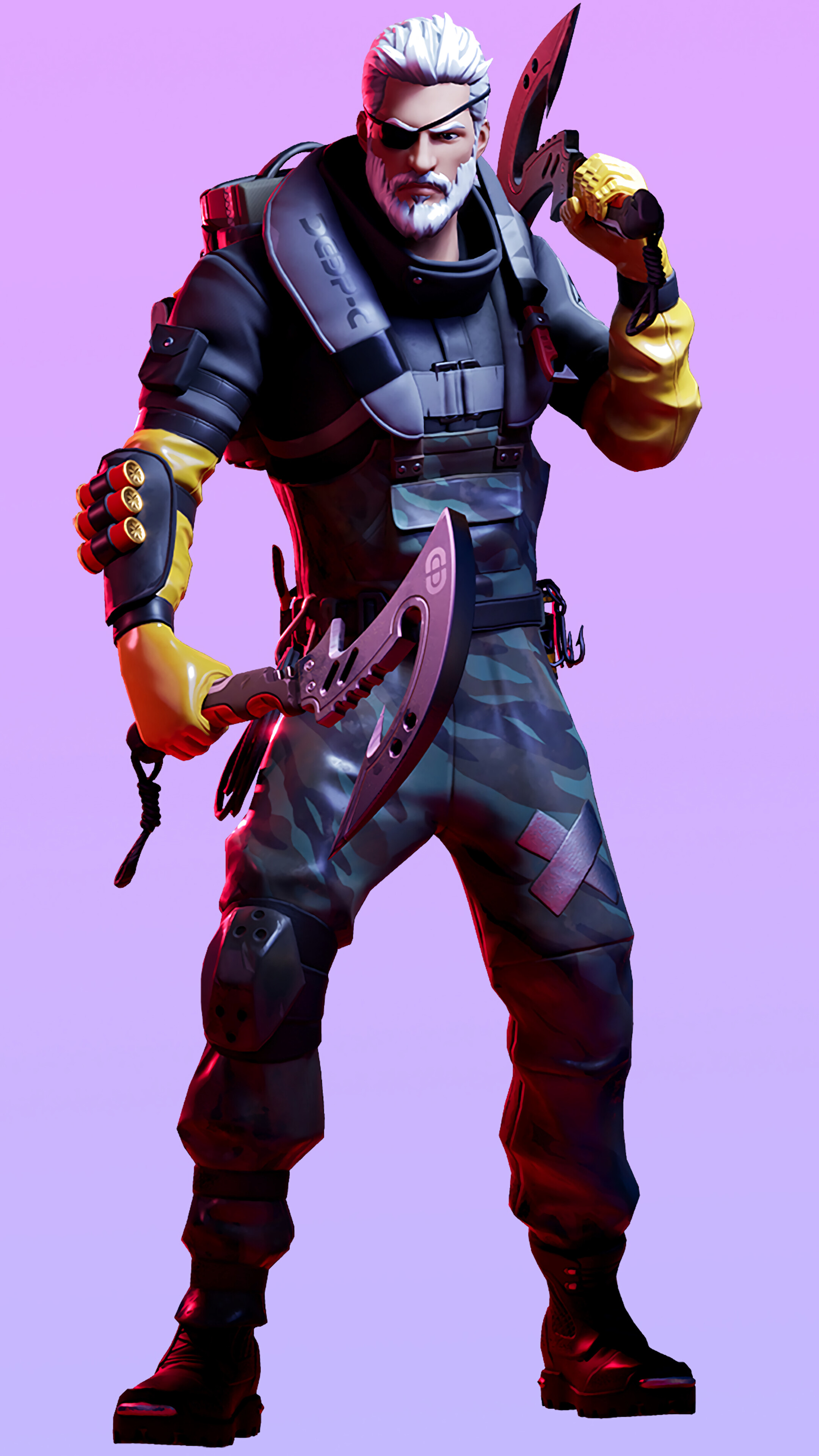 Fortnite Turk vs Riptide Outfit 4K HD Phone Wallpaper