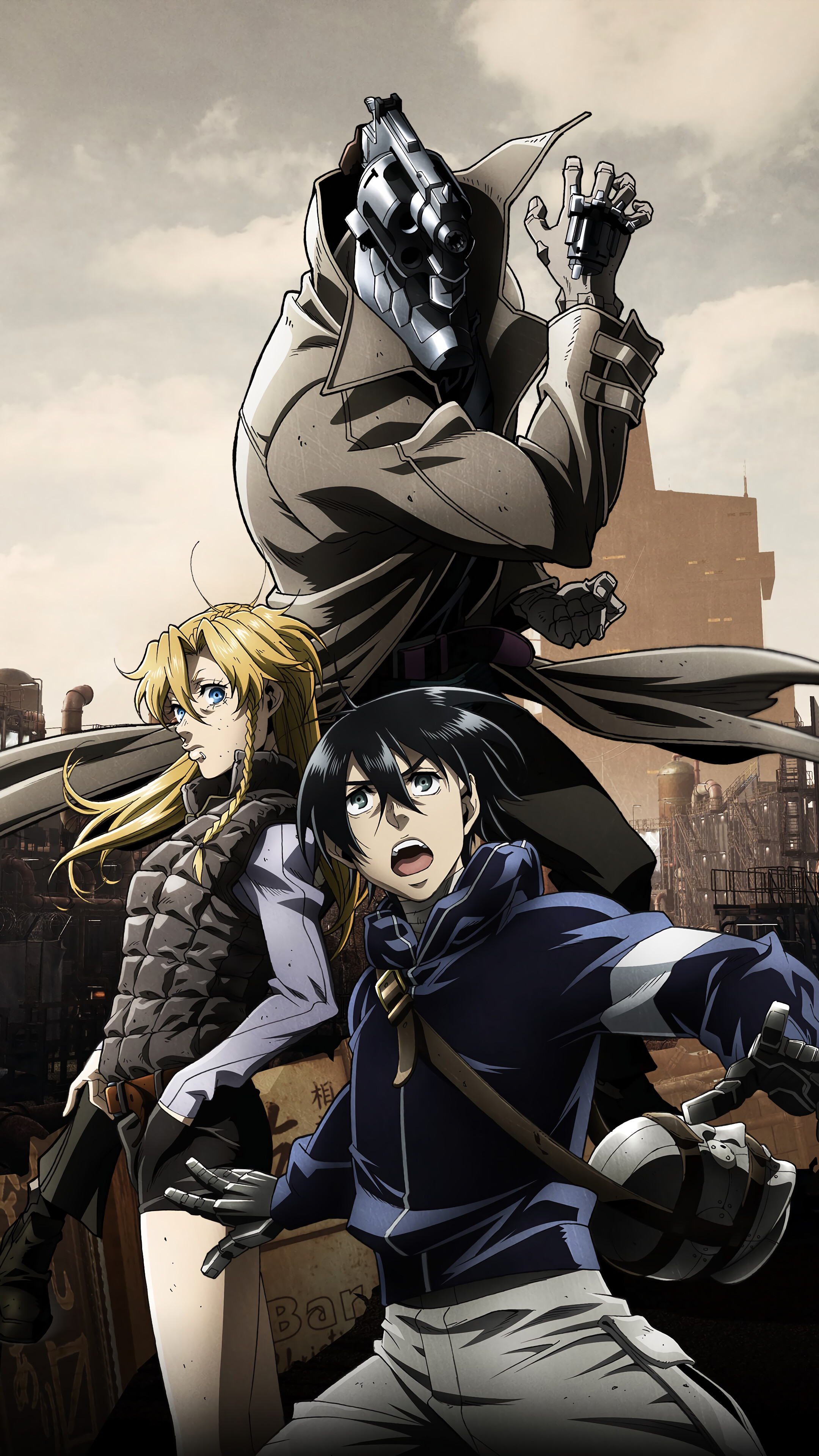 Characters from No Guns Life 4K HD Phone Wallpaper