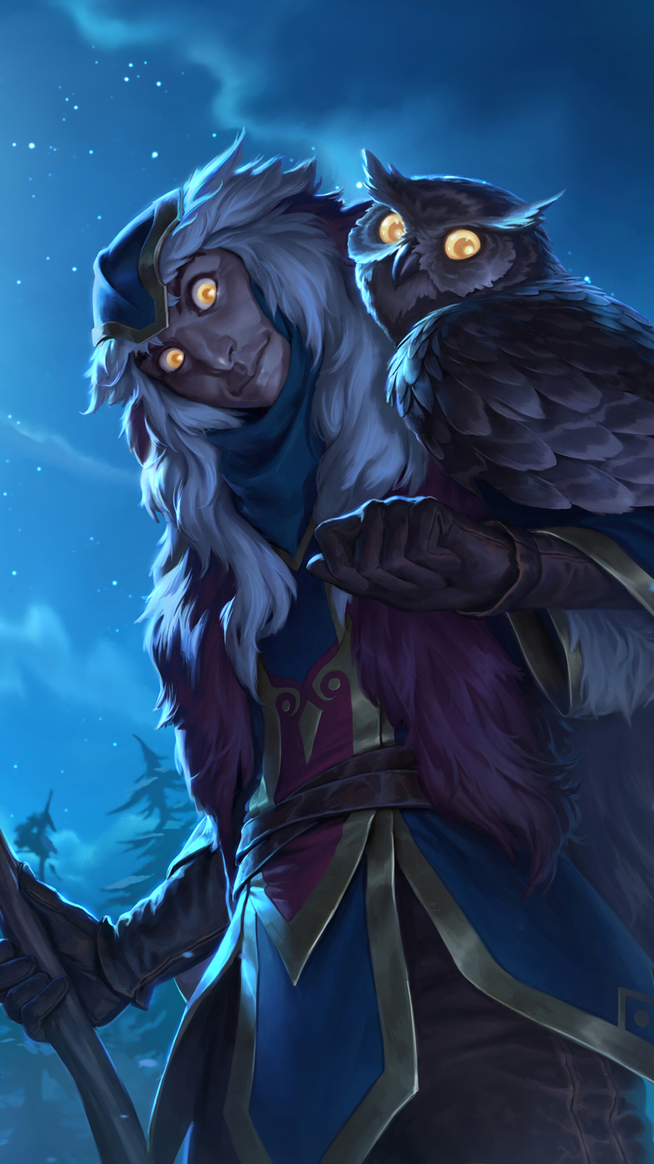 Starlit Seer from Legends of Runeterra 4K HD Phone Wallpaper