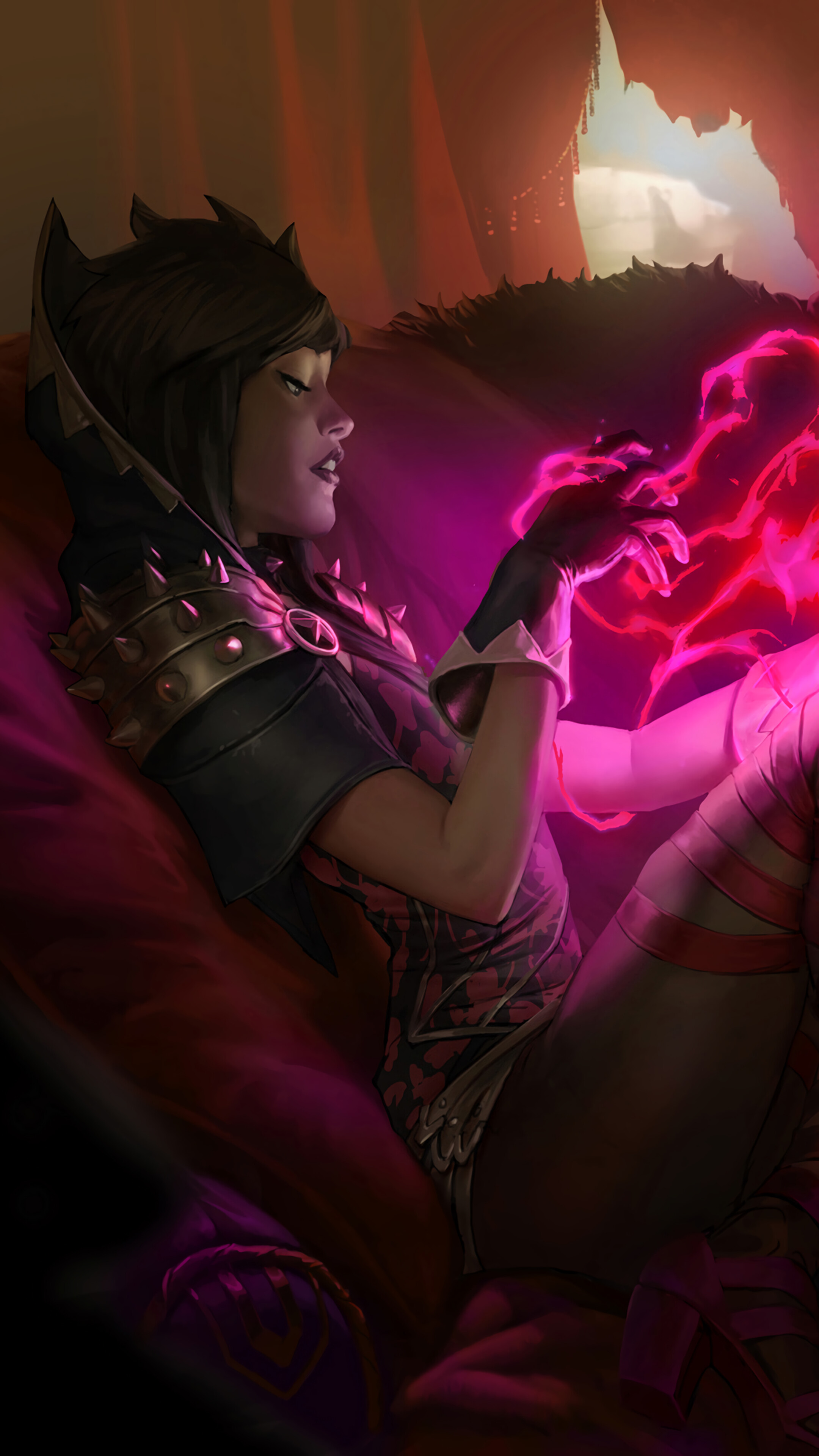Crimson Disciple from Legends of Runeterra 4K HD Phone Wallpaper