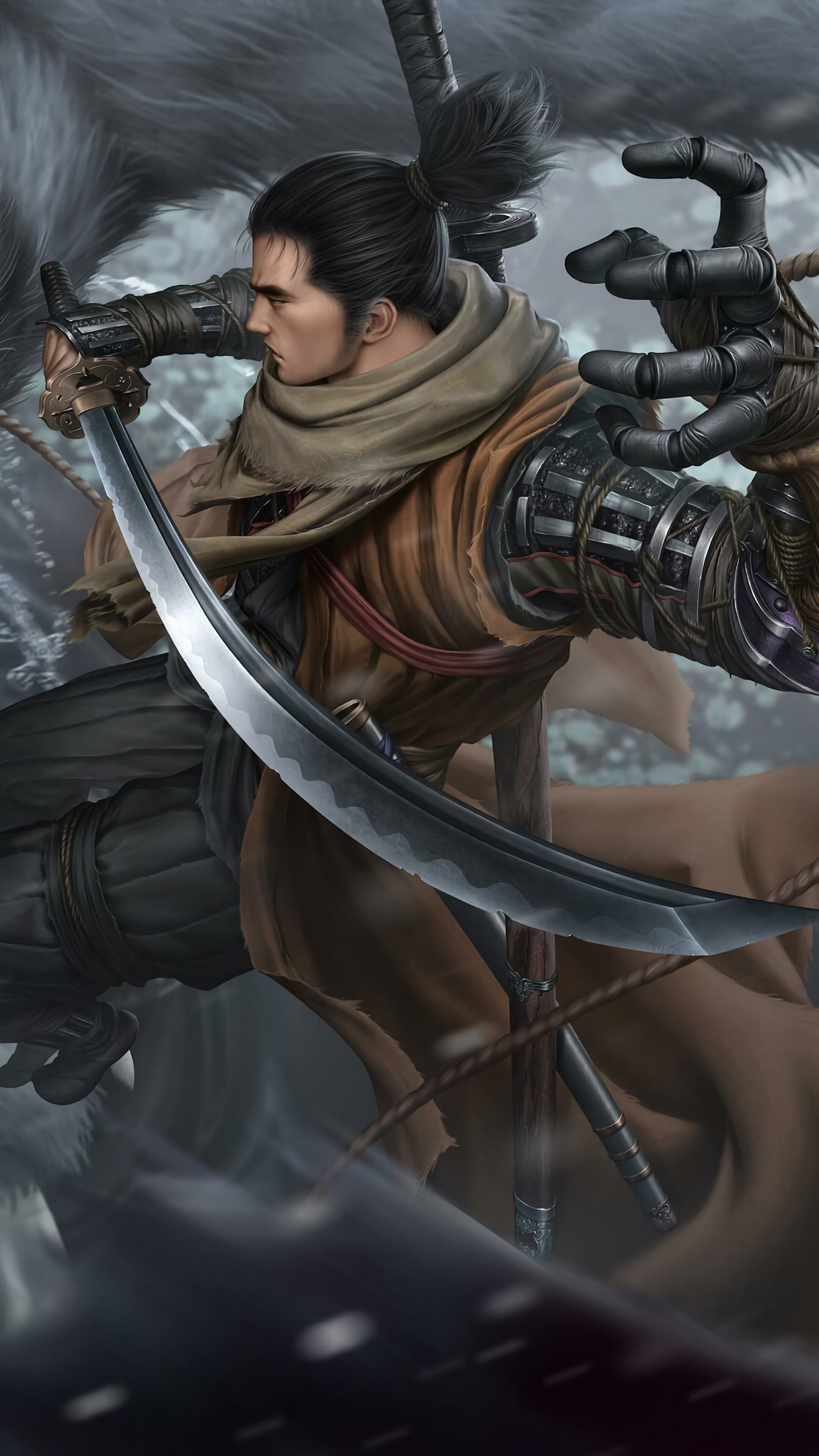 Sekiro [Shadows Die Twice], Boss, Battle, Guardian Ape, 4k HD Phone Wallpaper