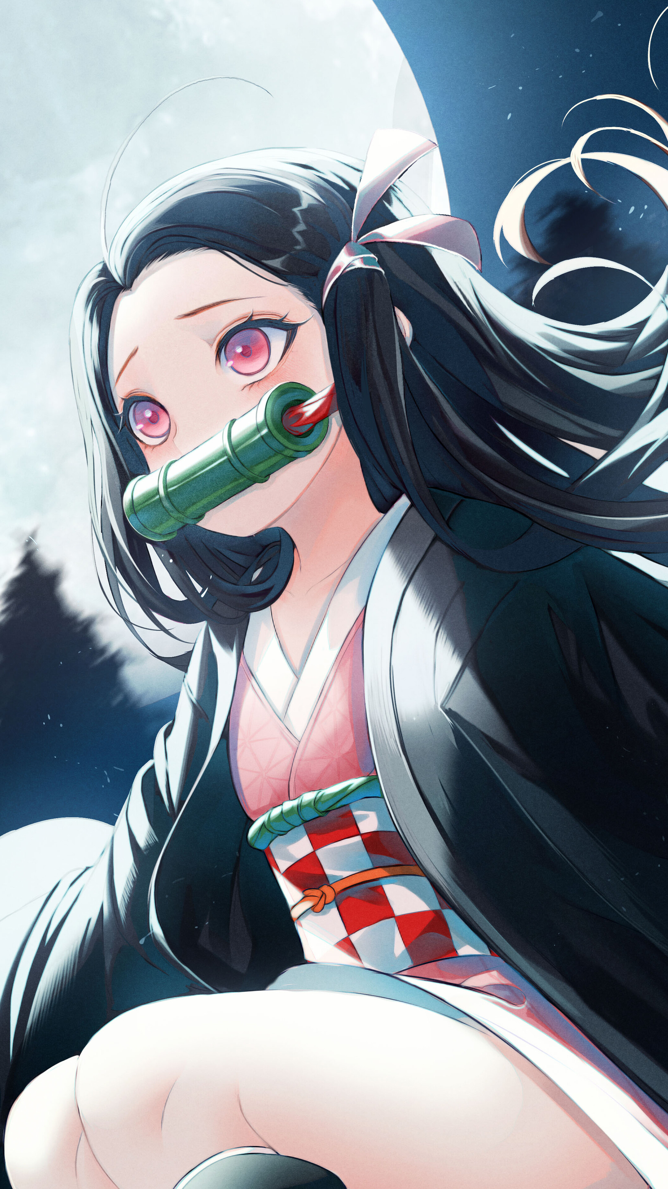 Nezuko Kamado from Kimetsu no Yaiba 4K HD Phone Wallpaper