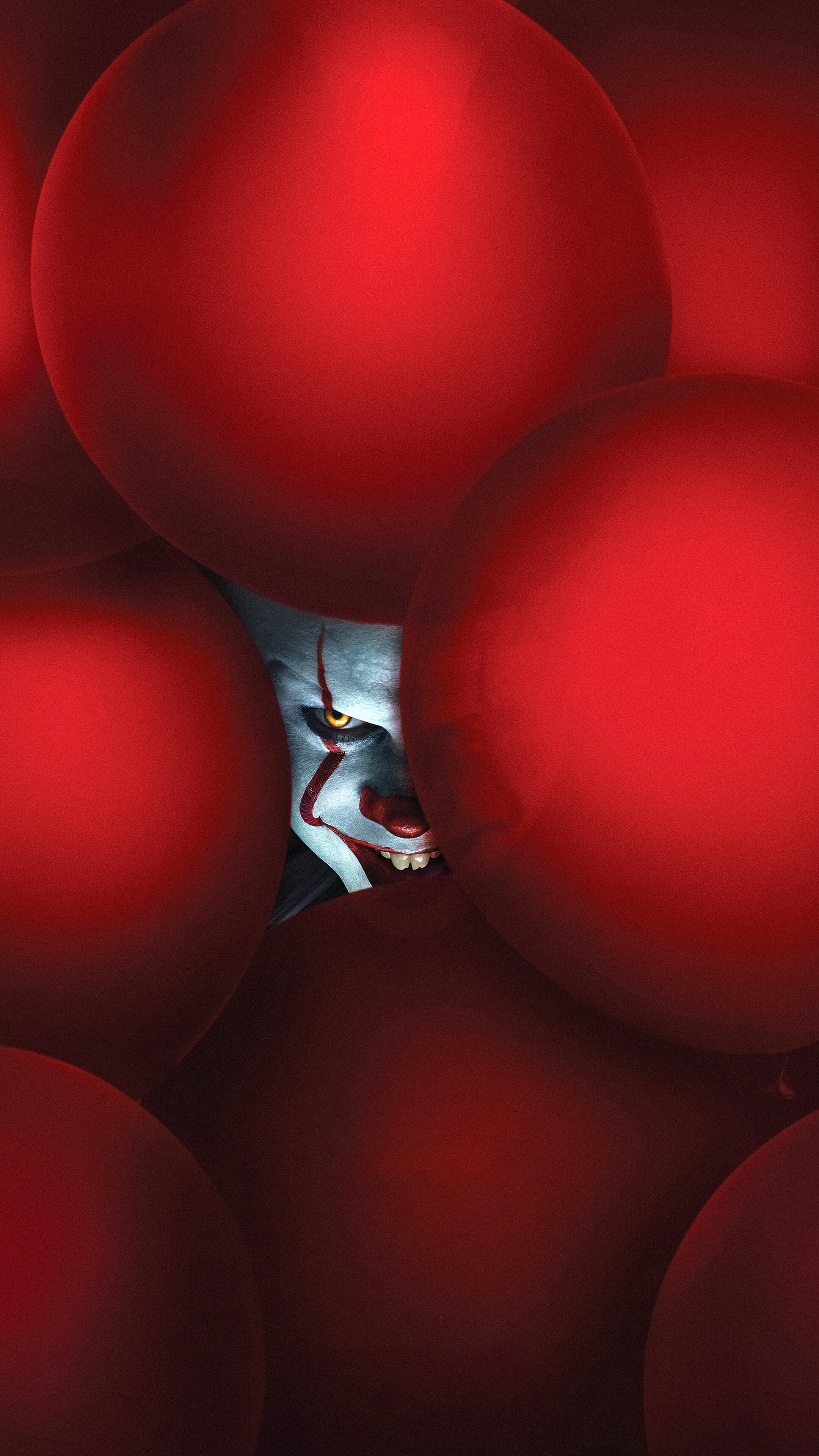 Pennywise from IT Chapter 2 with Red Balloons 4K HD Phone Wallpaper