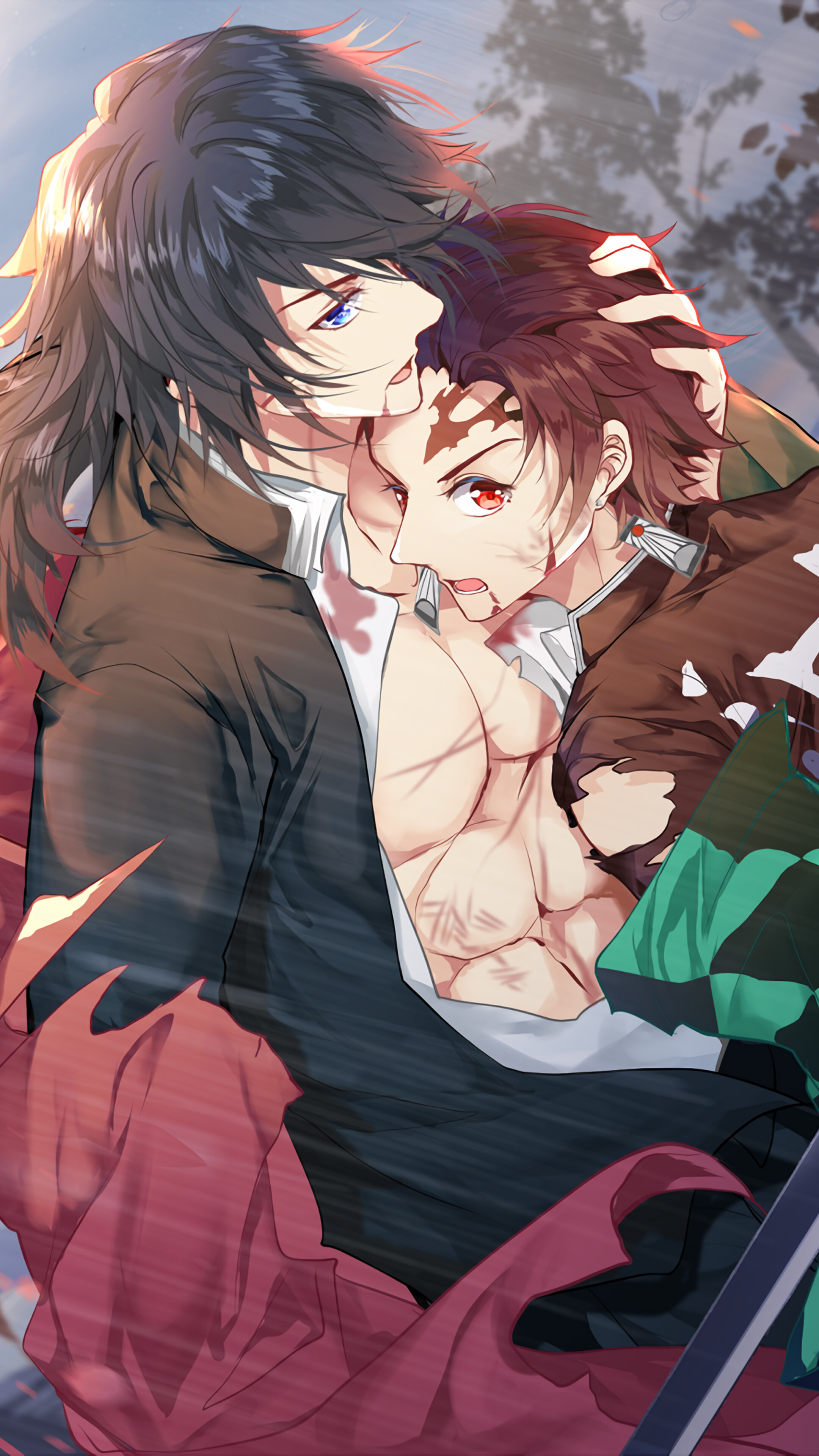 Giyu and Tanjiro from Demon Slayer 4K HD Phone Wallpaper