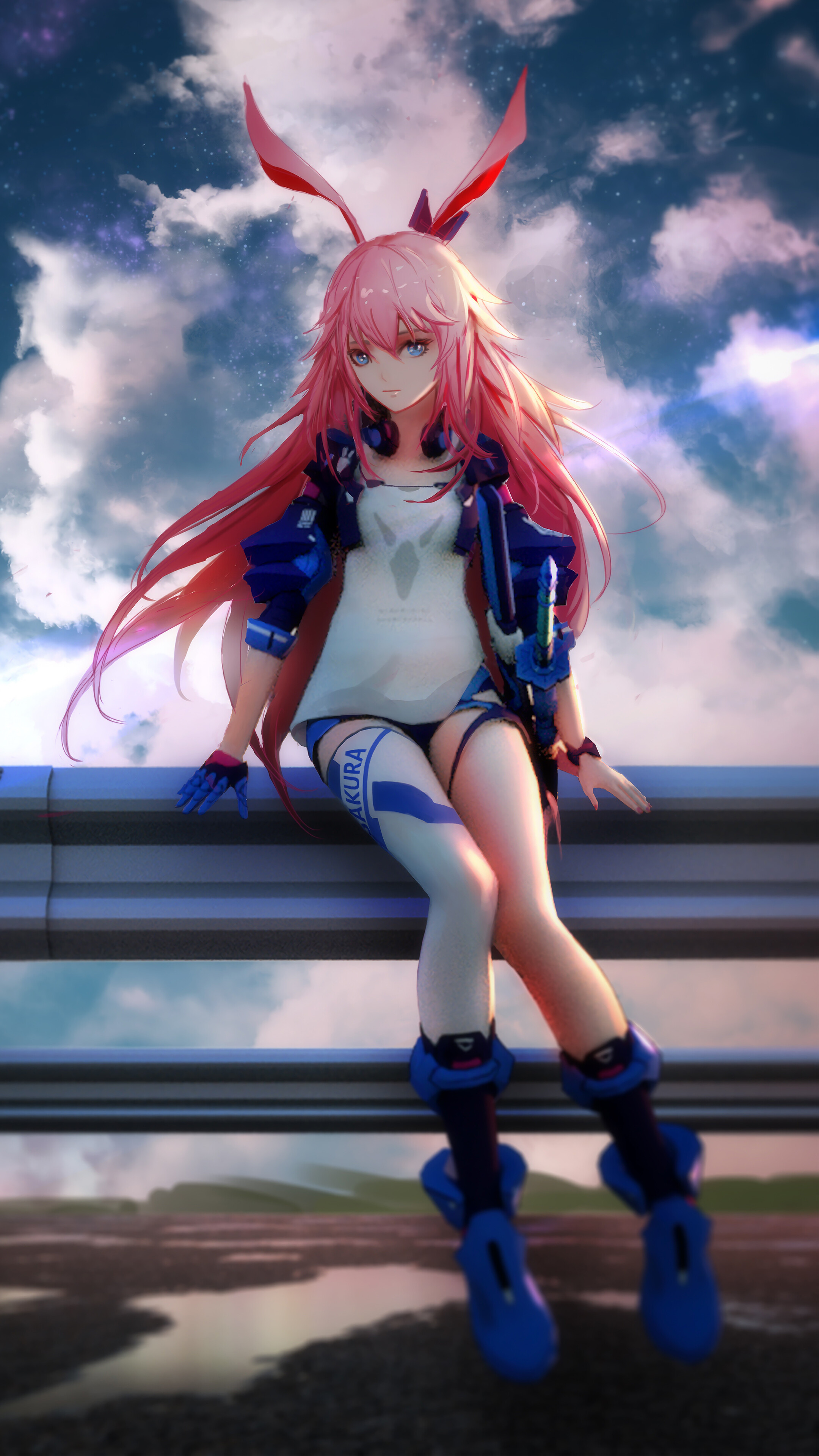 Anime, Girl, Pink Hair, Yae Sakura, Honkai Impact 3rd, 4k HD Phone Wallpaper