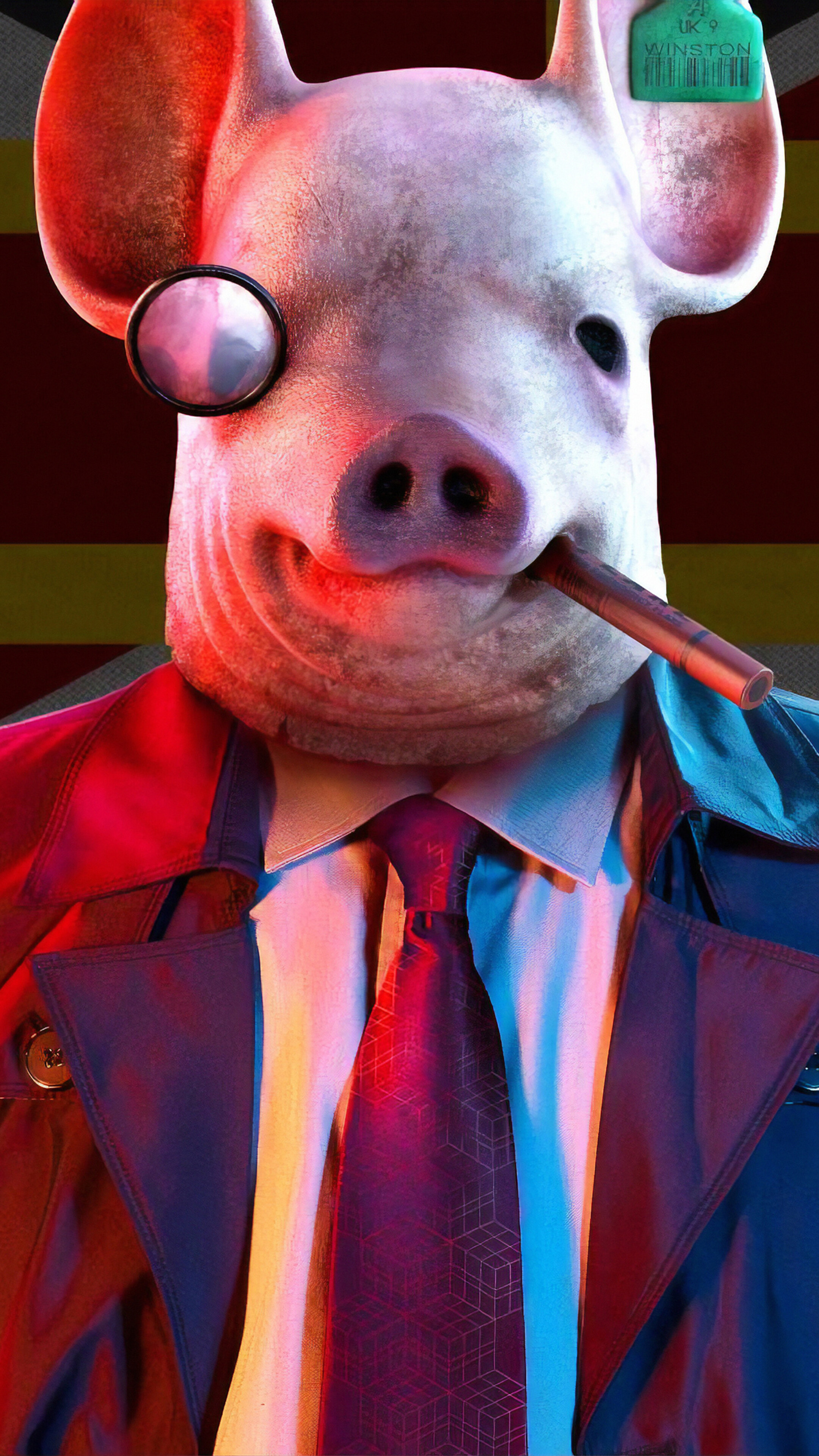 Pig Mask Character from Watch Dogs Legion 4K HD Phone Wallpaper