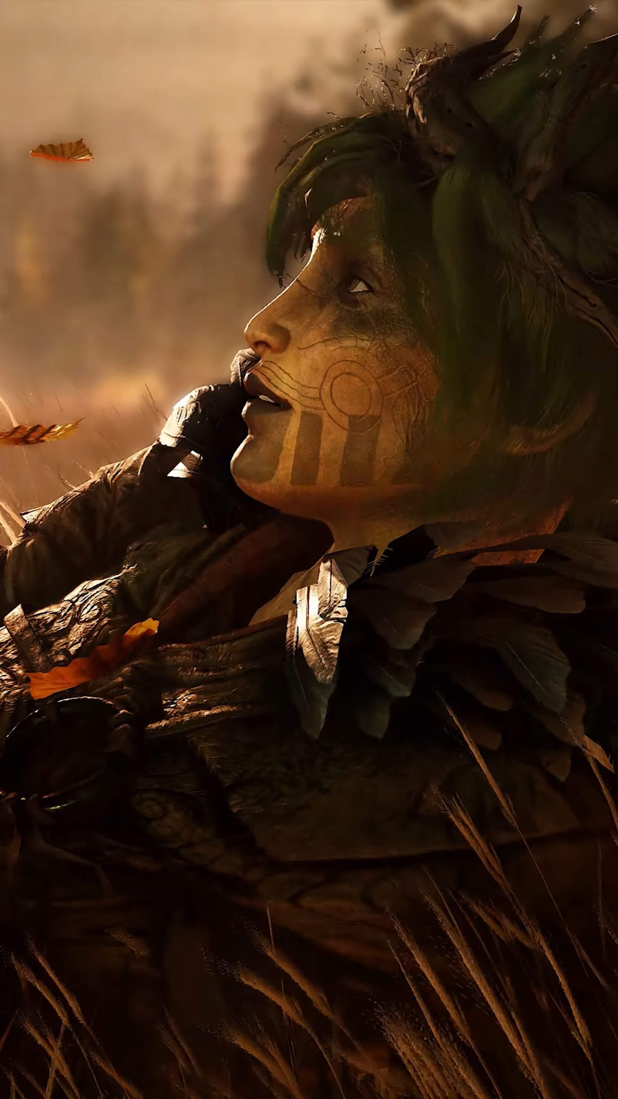 Character with face paint from Greedfall 4K HD Phone Wallpaper