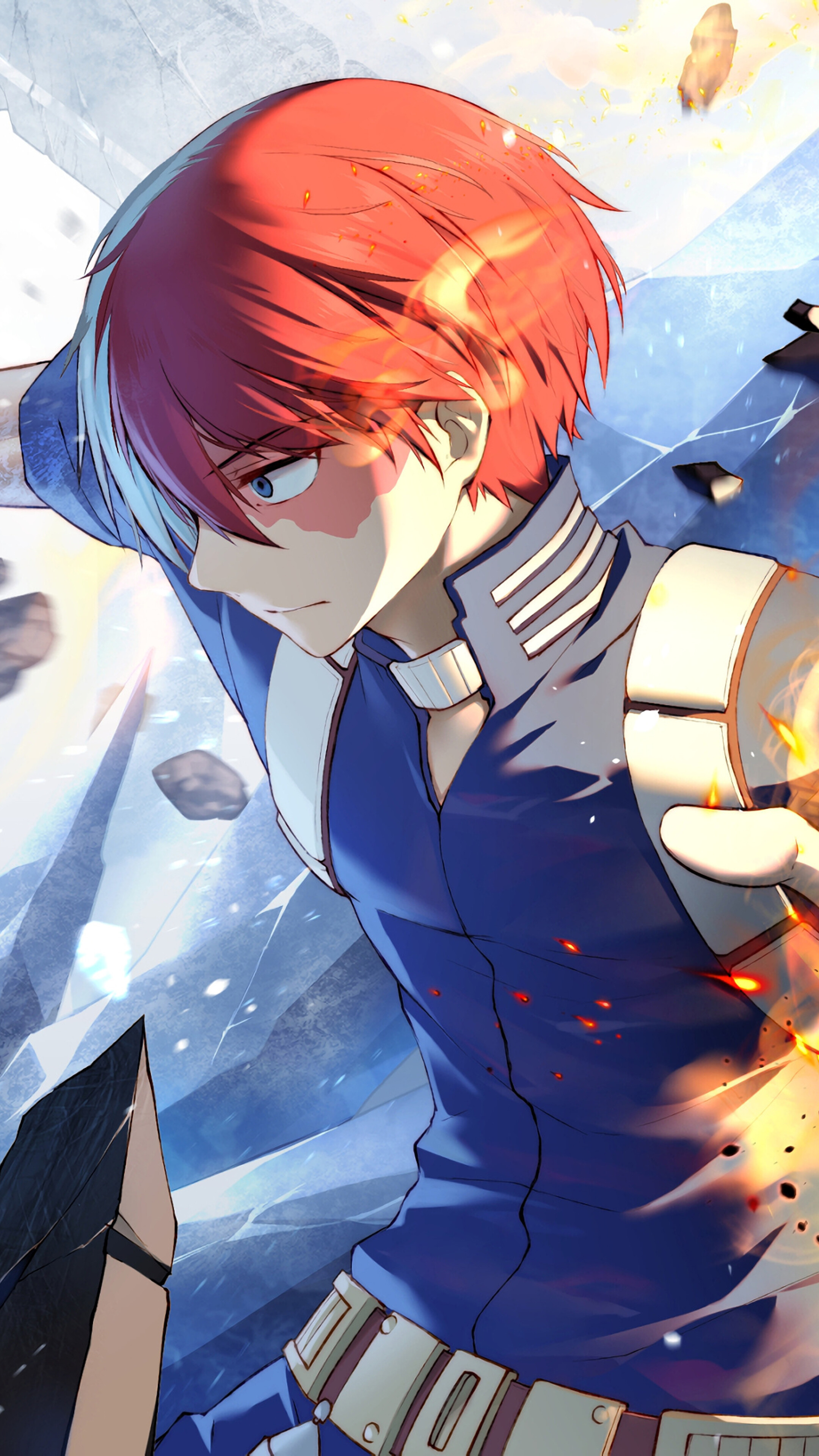 Shoto Todoroki from My Hero Academia 4K HD Phone Wallpaper