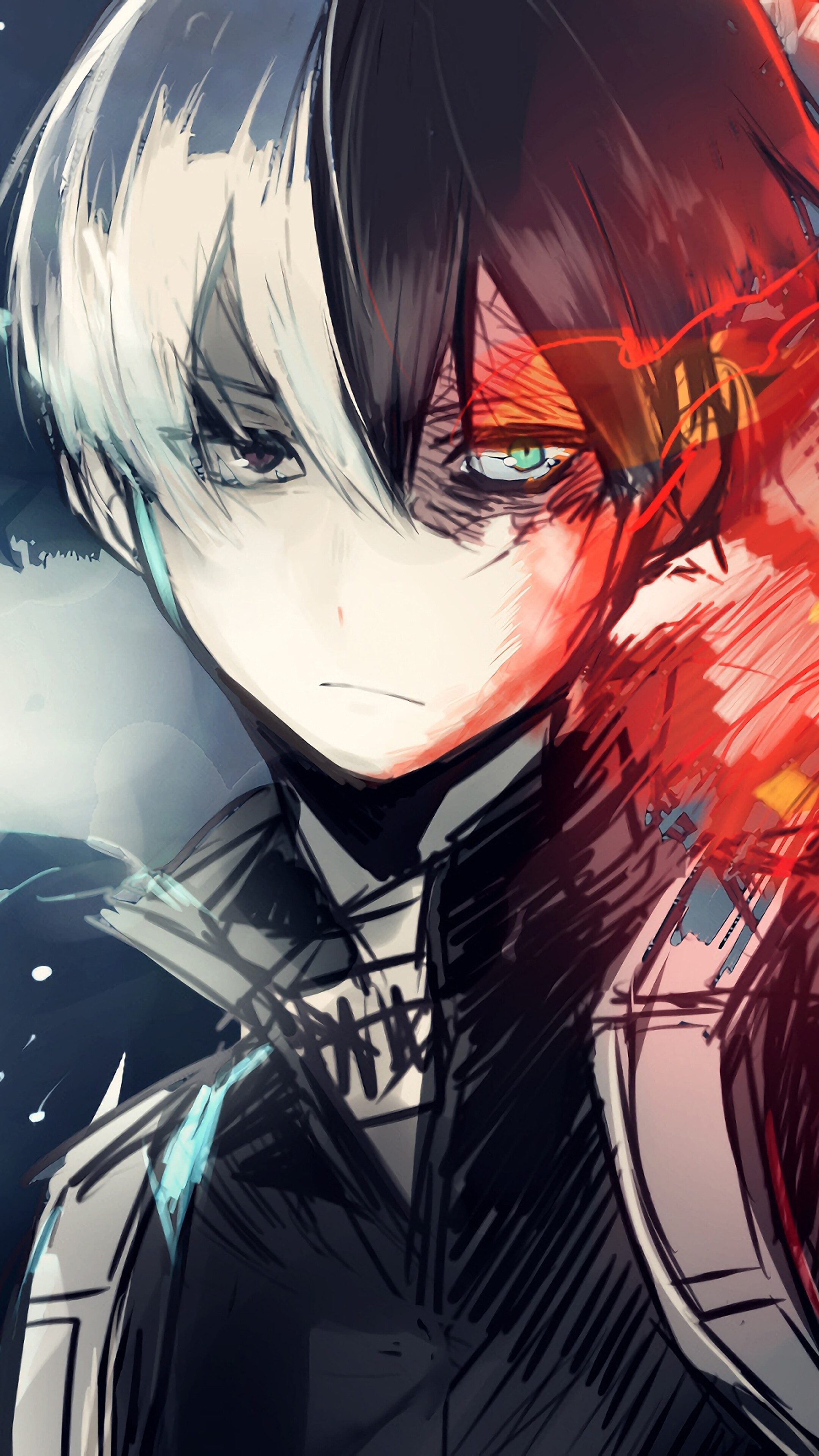 Shoto Todoroki from My Hero Academia 4K HD Phone Wallpaper