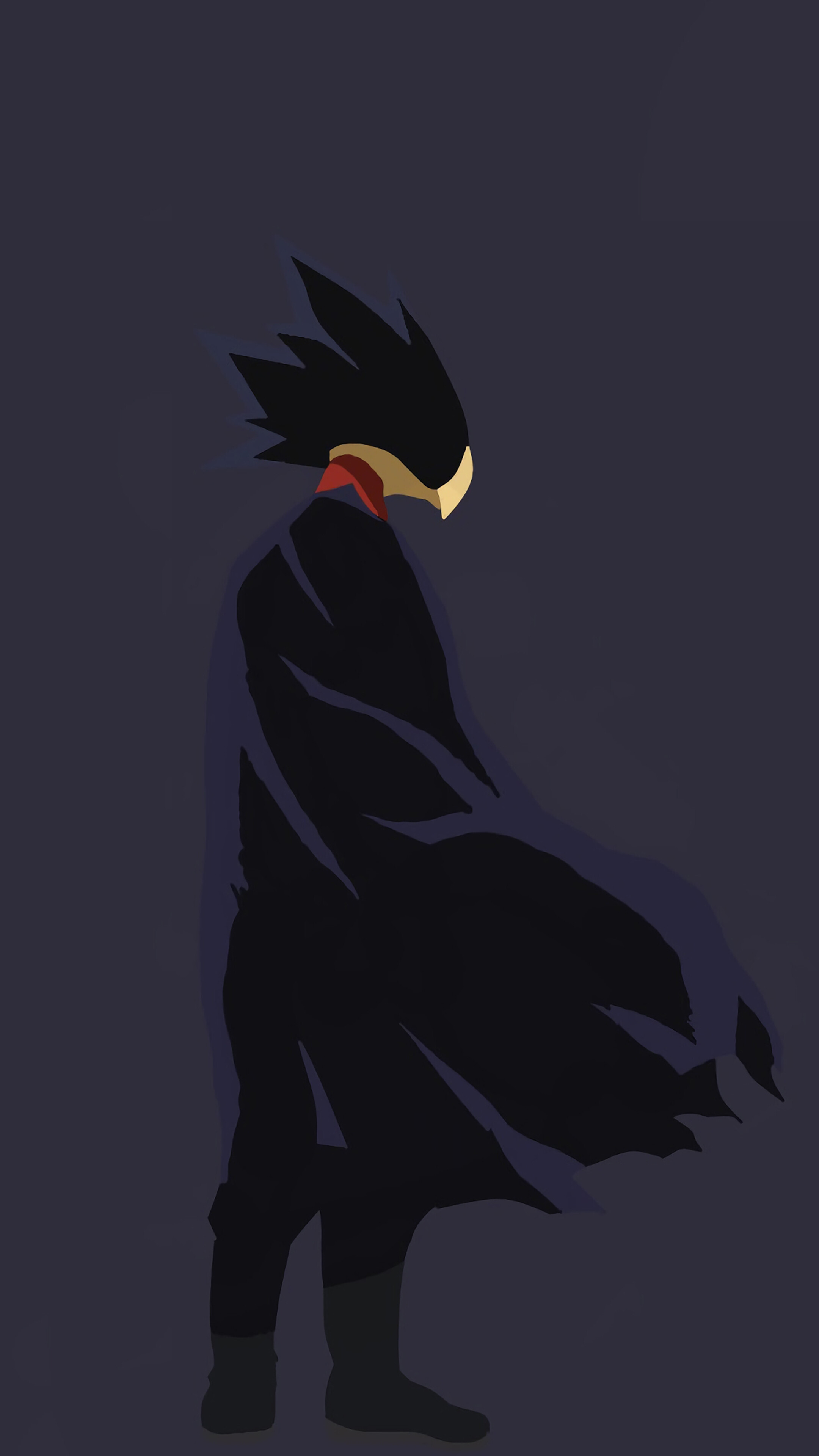 Fumikage Tokoyami from My Hero Academia Minimalist 4K HD Phone Wallpaper