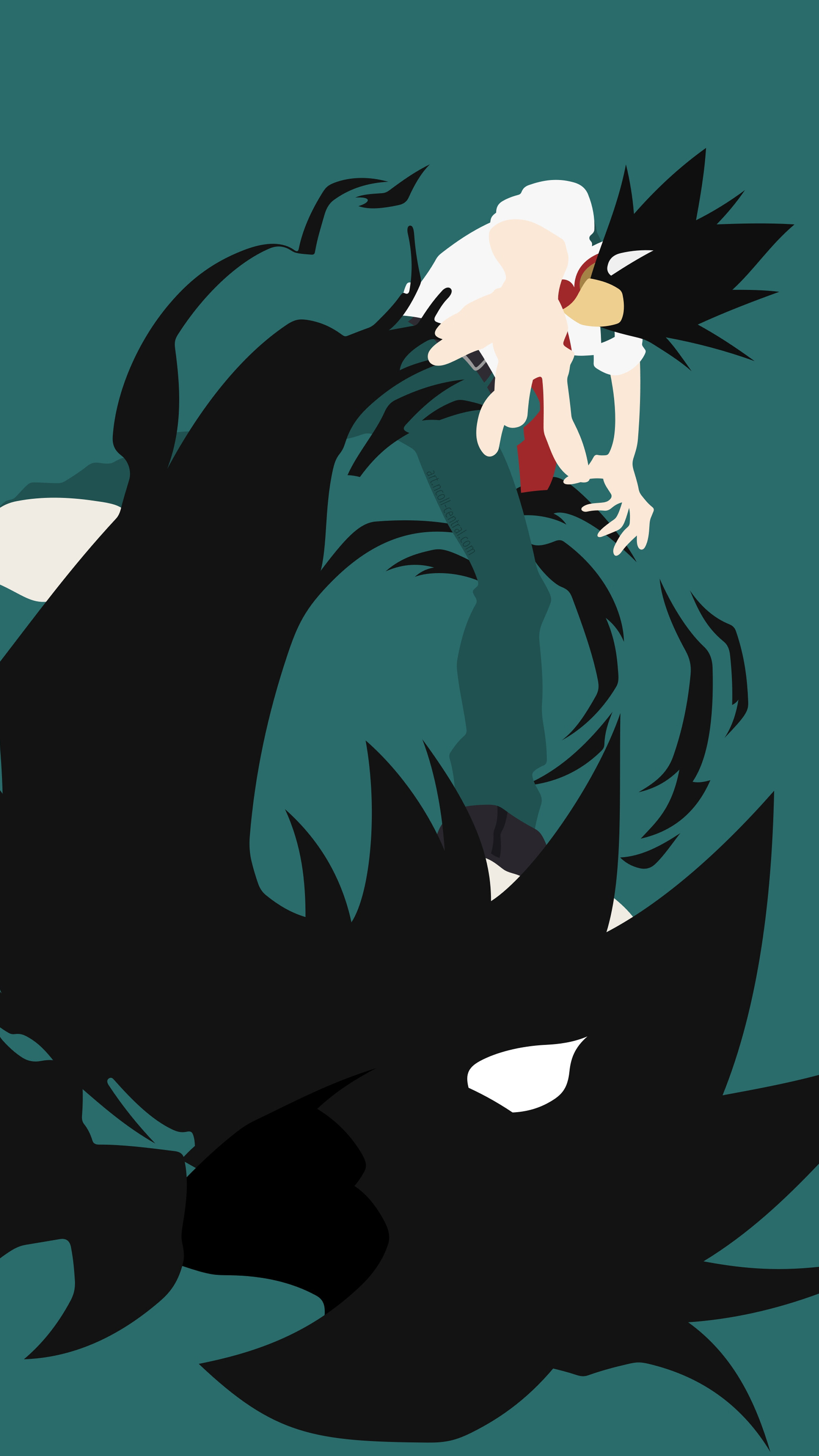 Fumikage Tokoyami and Dark Shadow from My Hero Academia 4K HD Phone Wallpaper