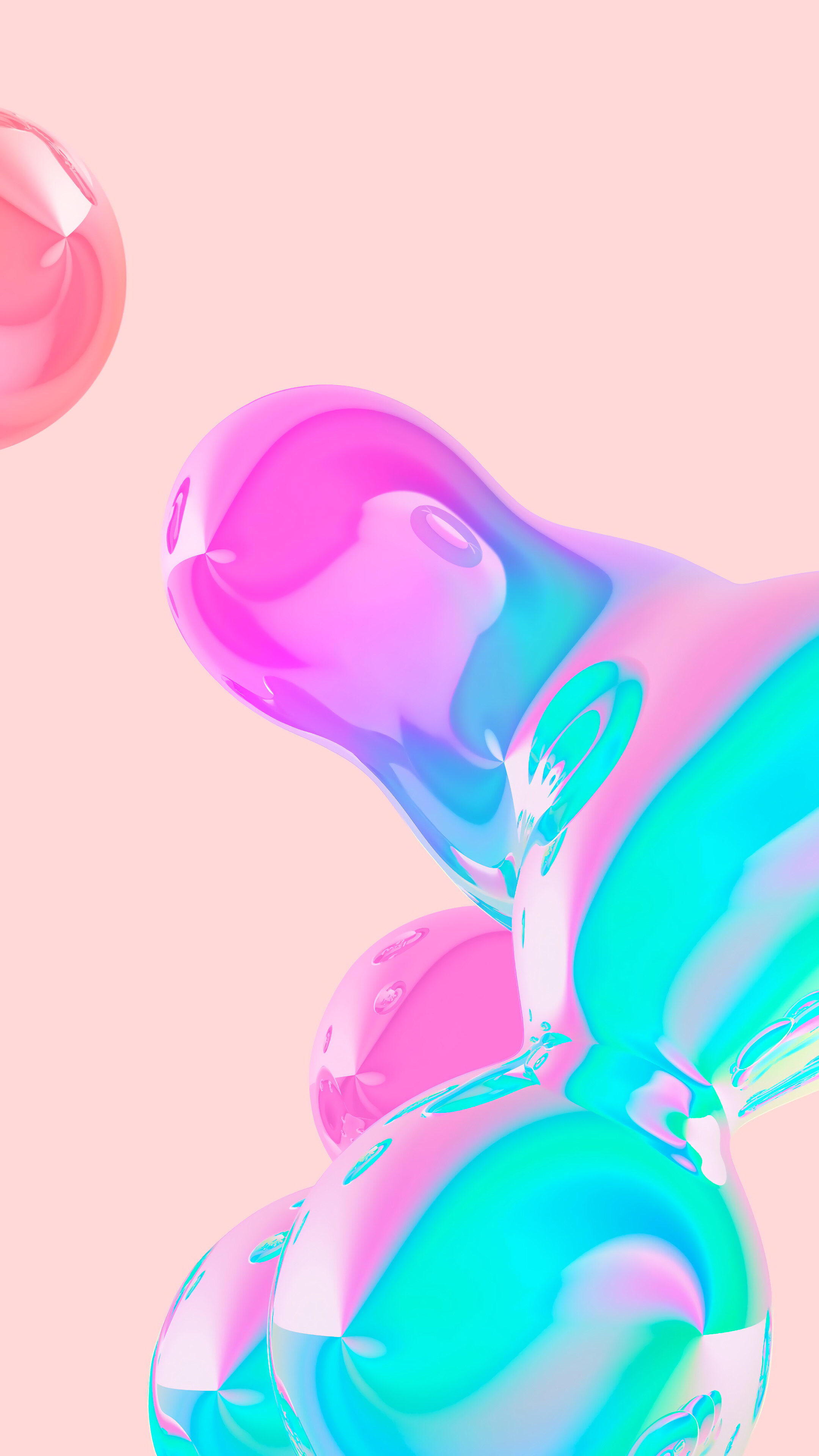 Colorful Abstract Bubbles 4K HD Phone Wallpaper