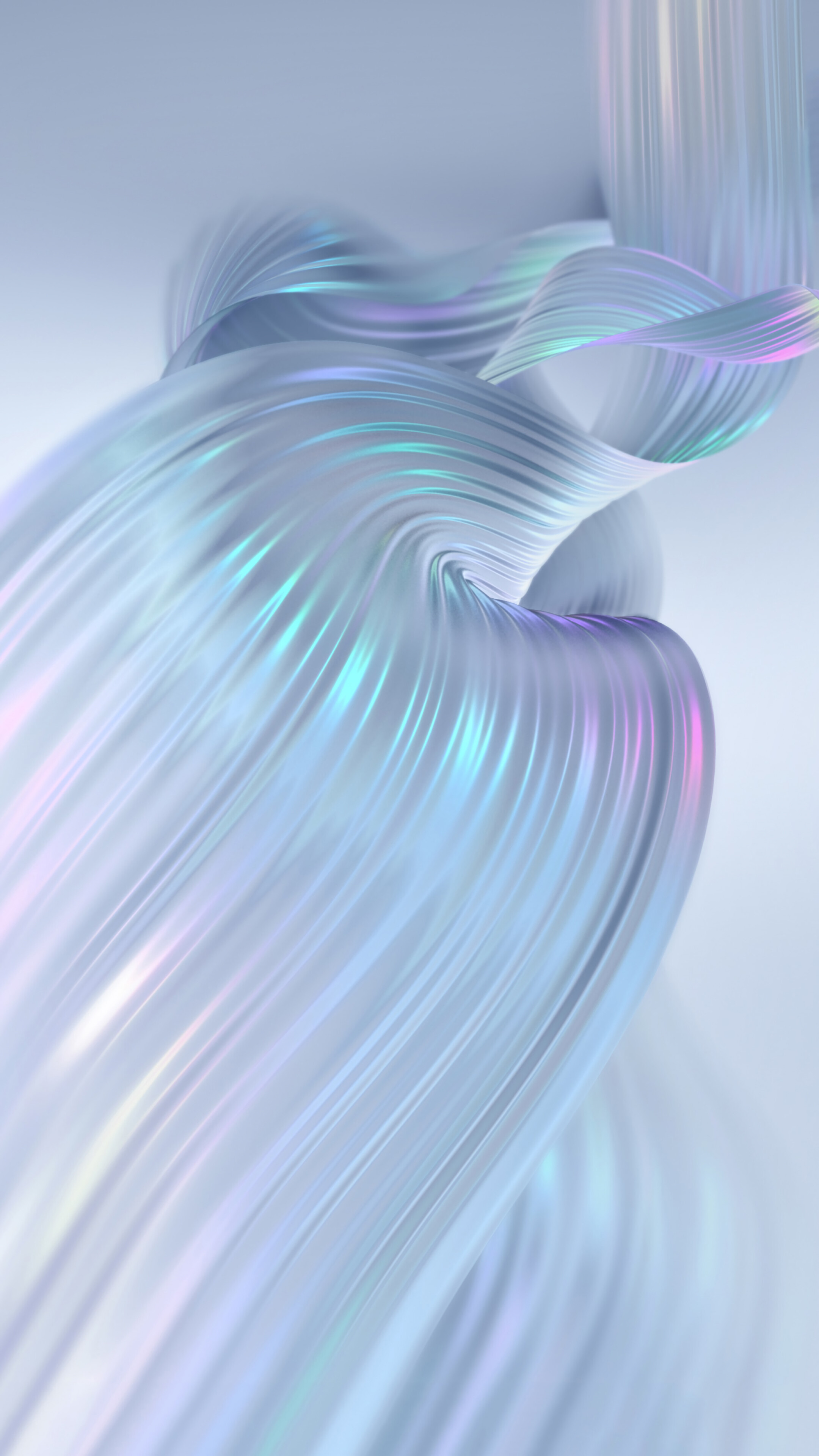 Abstract iridescent wave digital art 4K HD Phone Wallpaper