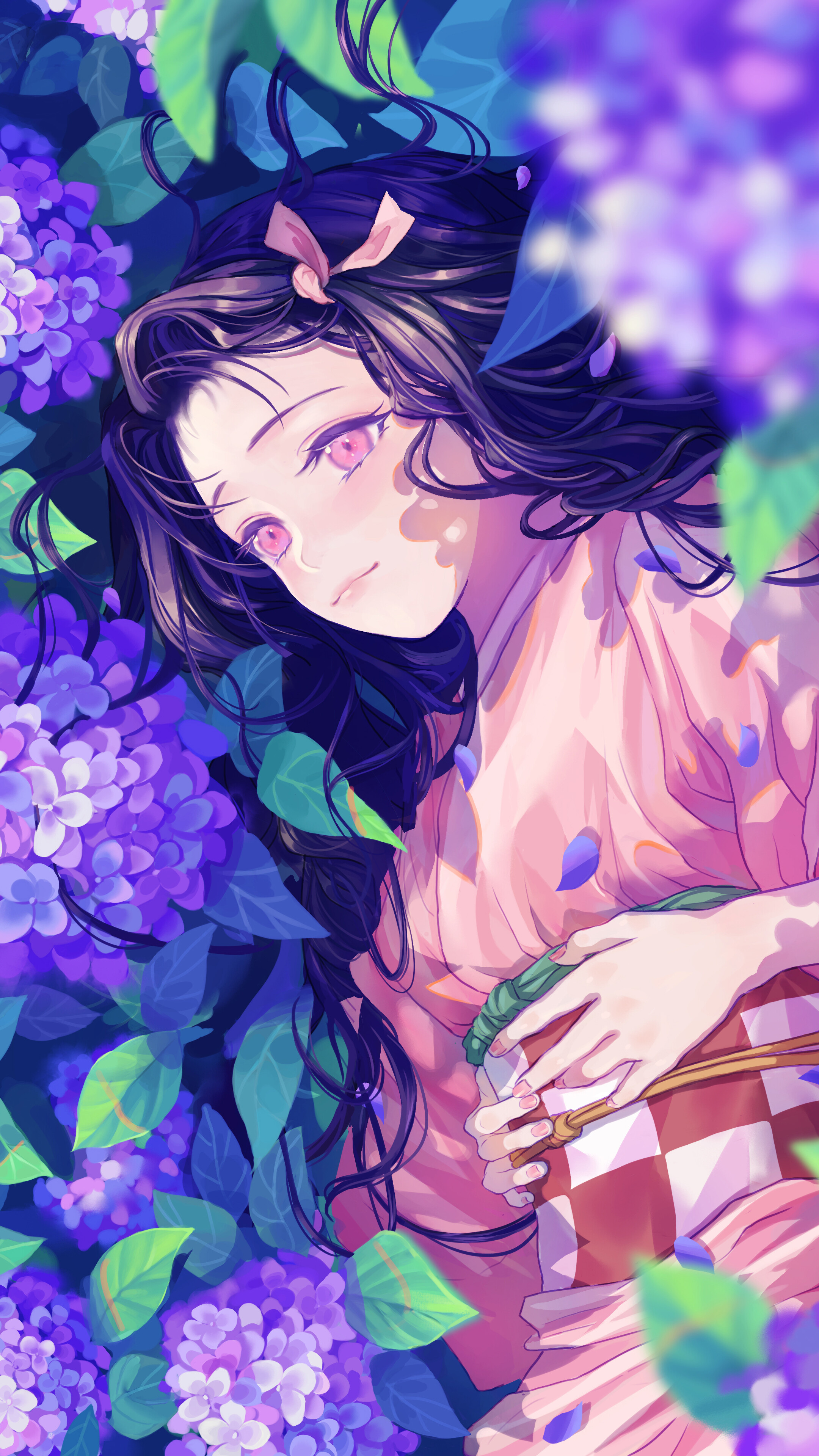 Nezuko Kamado from Demon Slayer in 4K HD Phone Wallpaper
